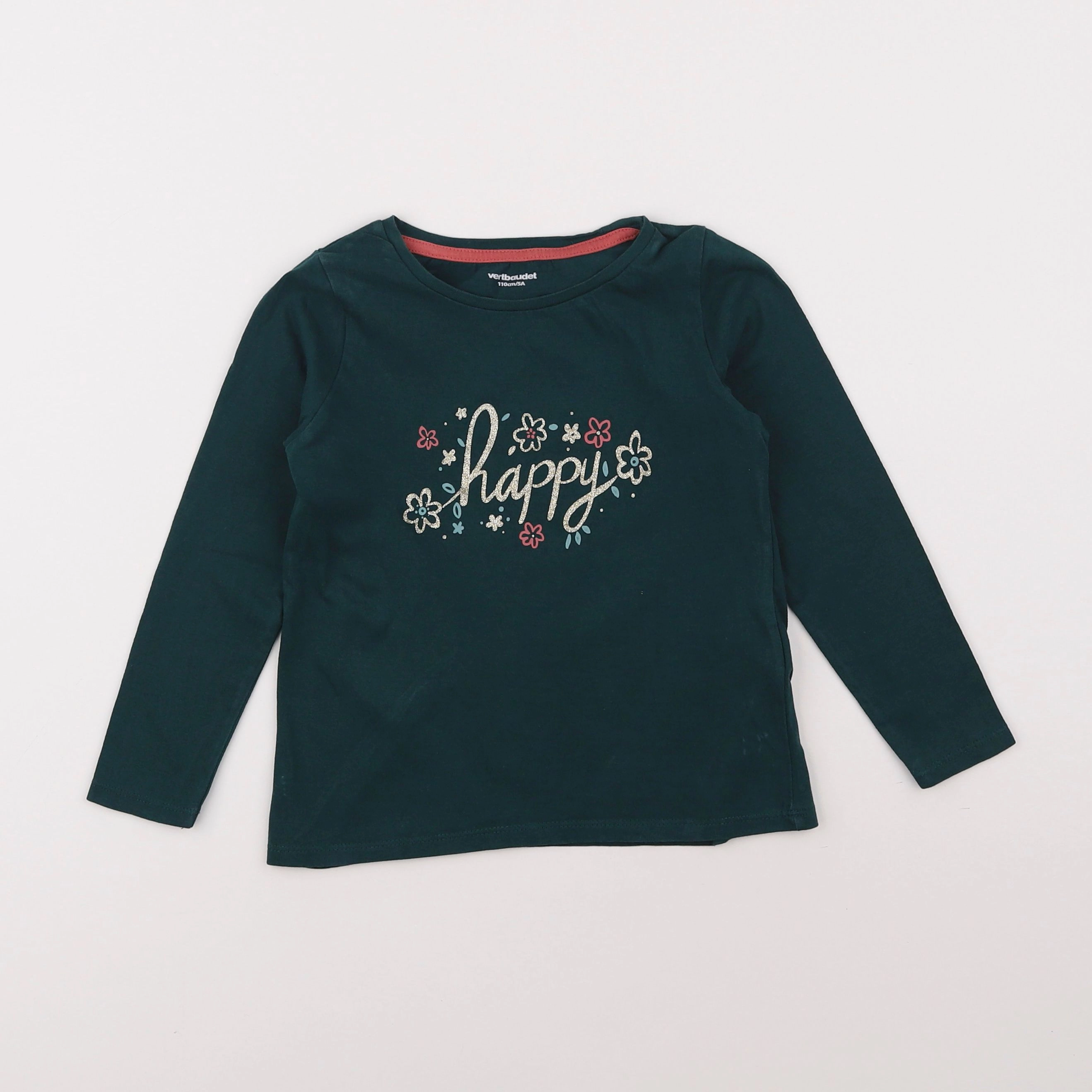 Vertbaudet - tee-shirt vert - 5 ans