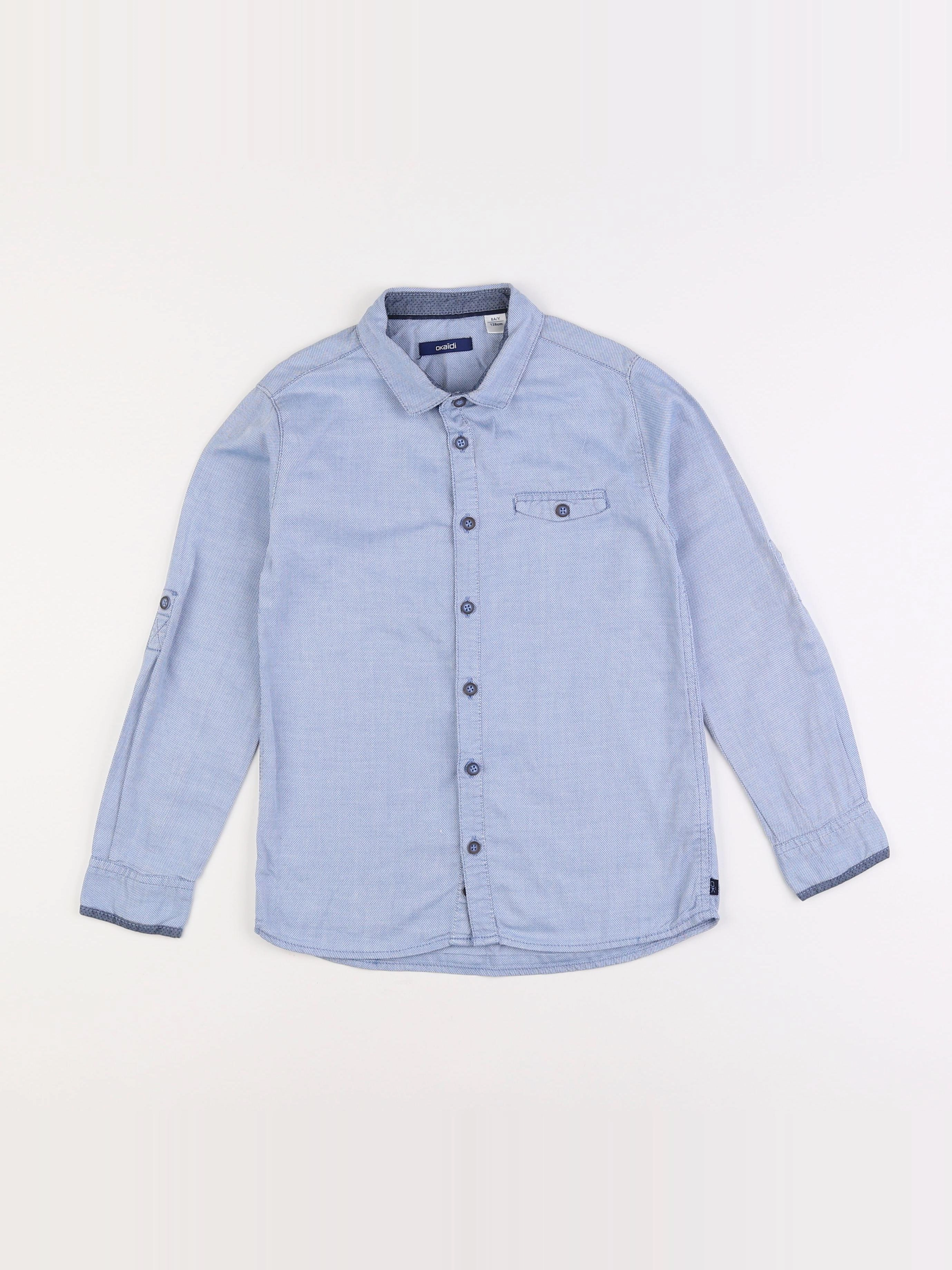 Okaidi - chemise bleu - 8 ans