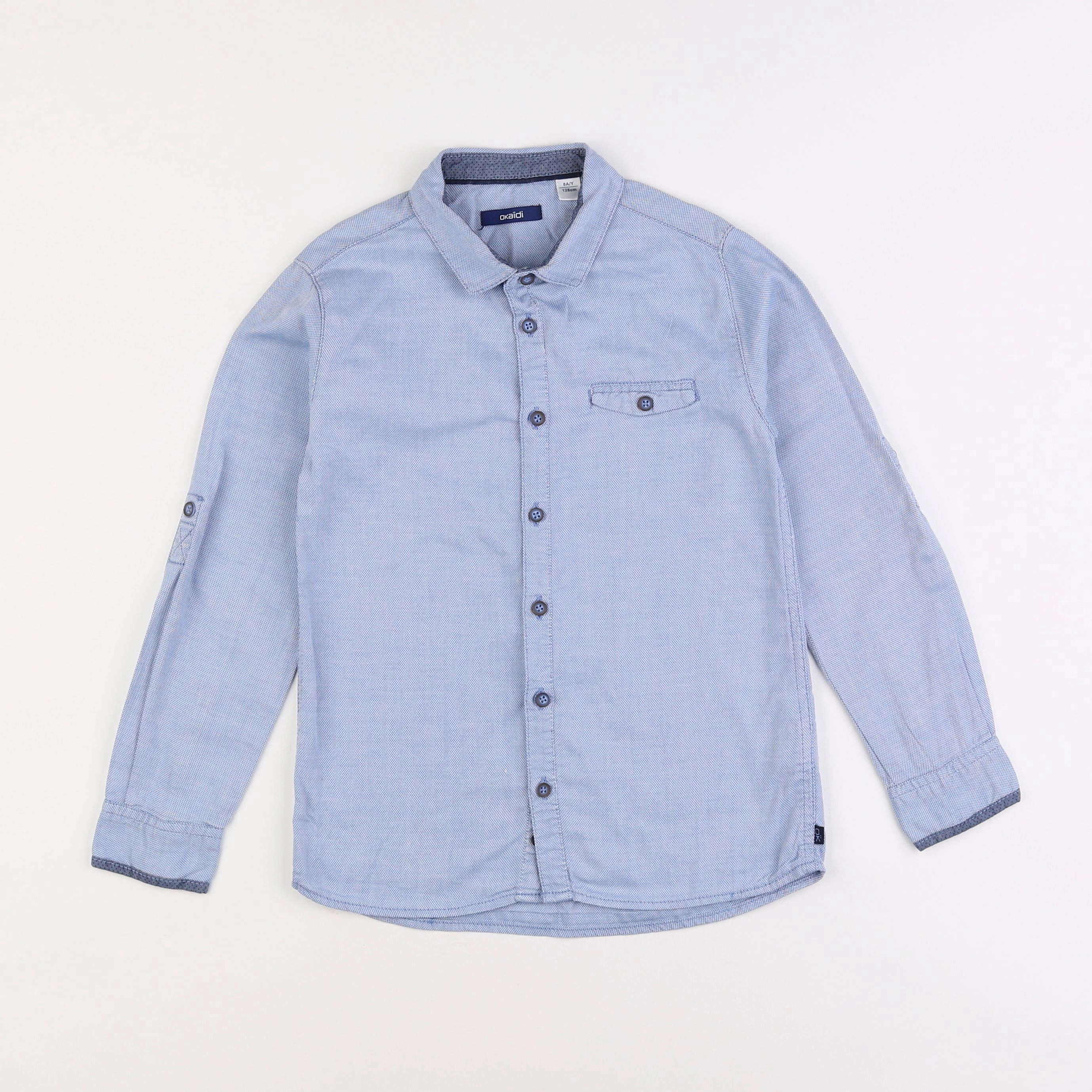Okaidi - chemise bleu - 8 ans