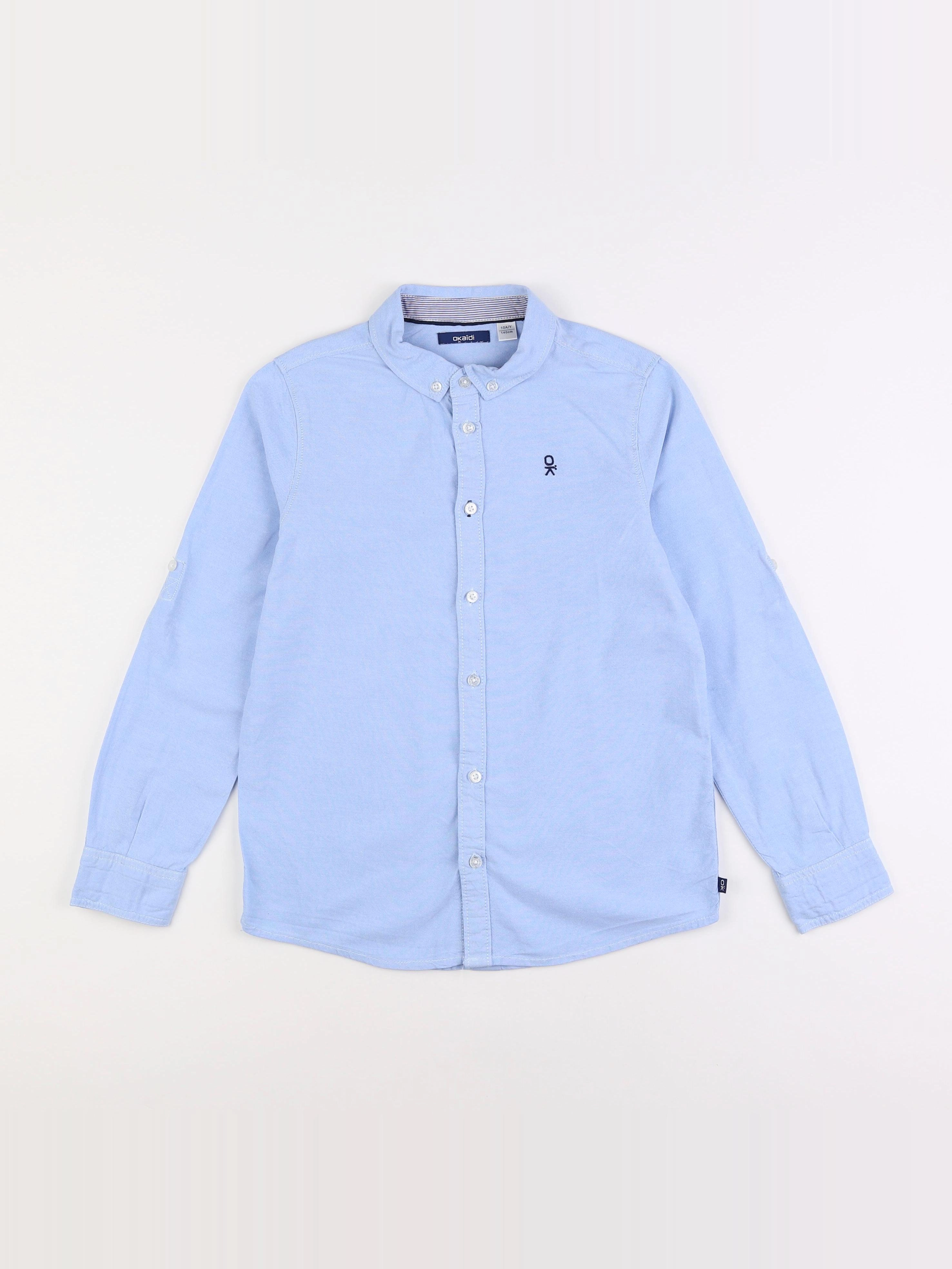Okaidi - chemise bleu - 10 ans