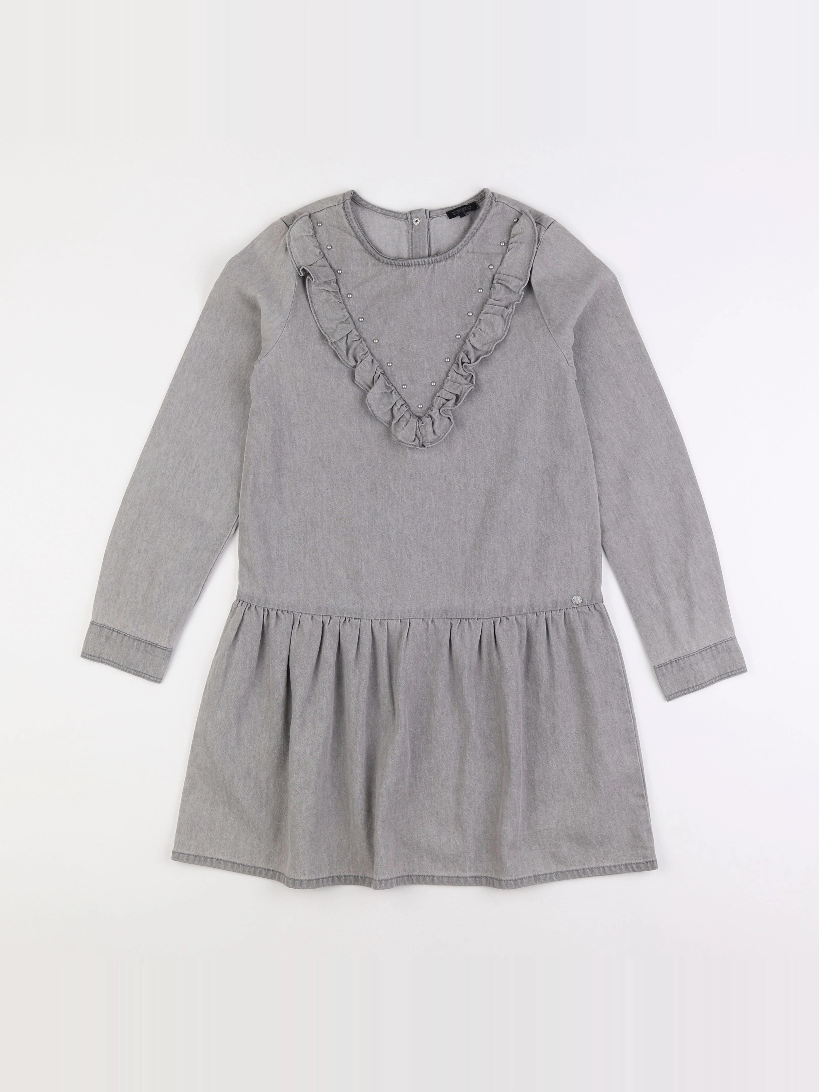 IKKS - robe gris - 10 ans