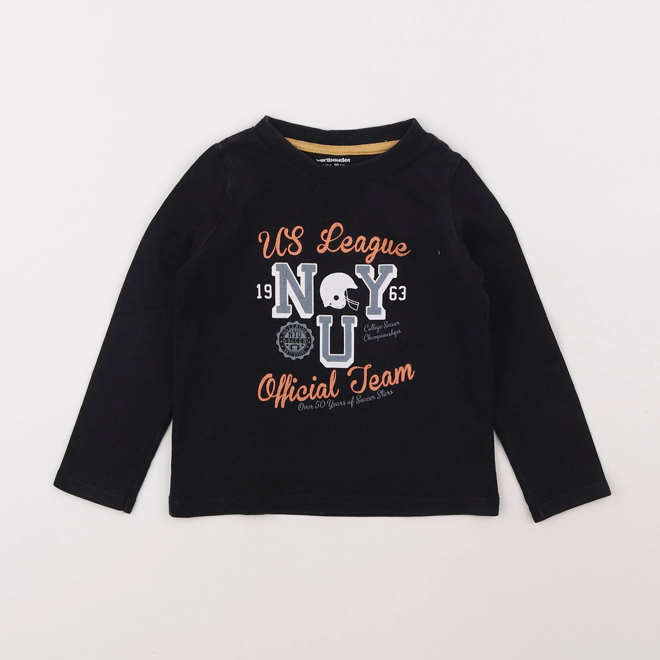 Vertbaudet - tee-shirt noir - 2 ans