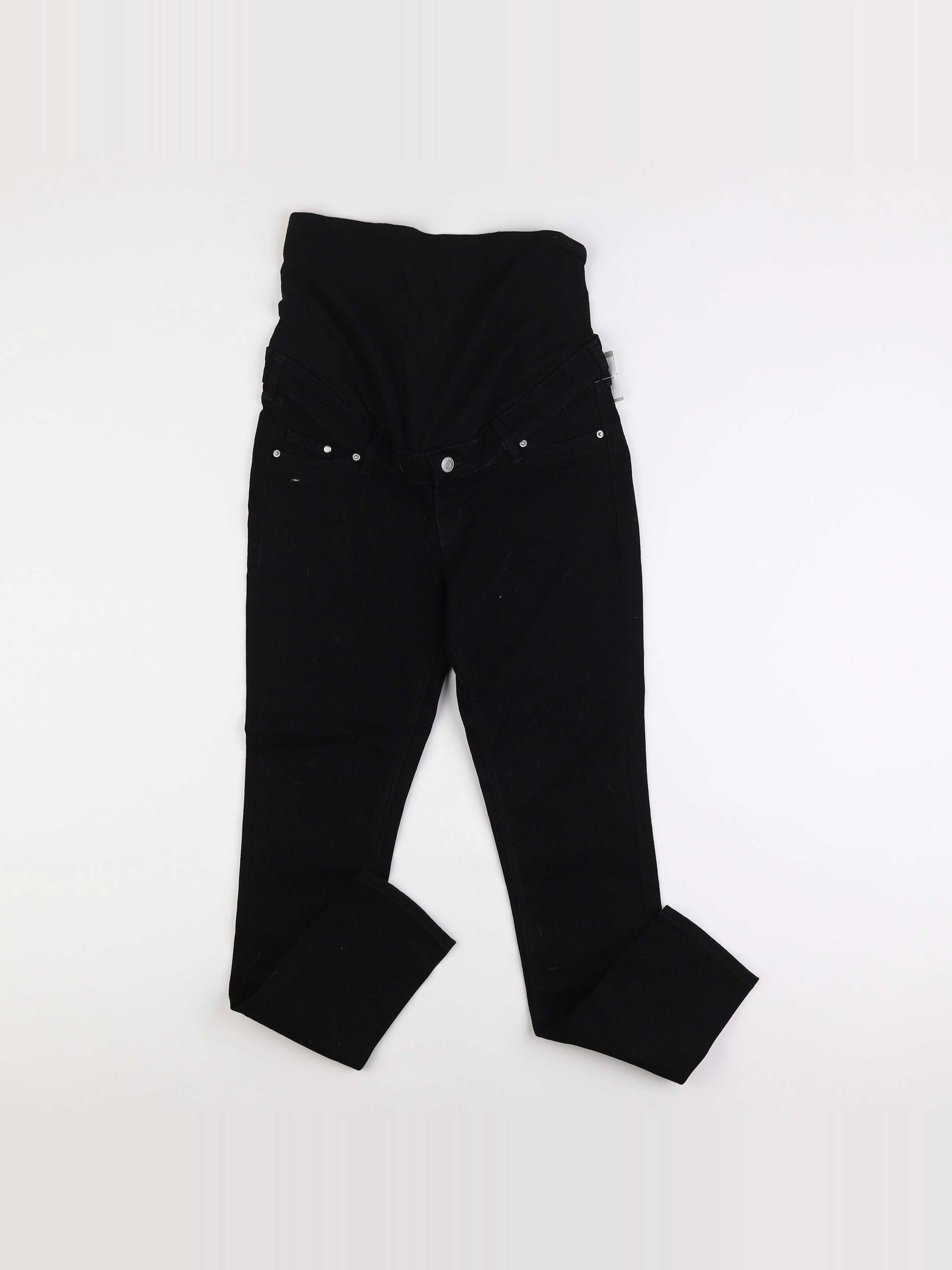 H&M - jean grossesse noir - s