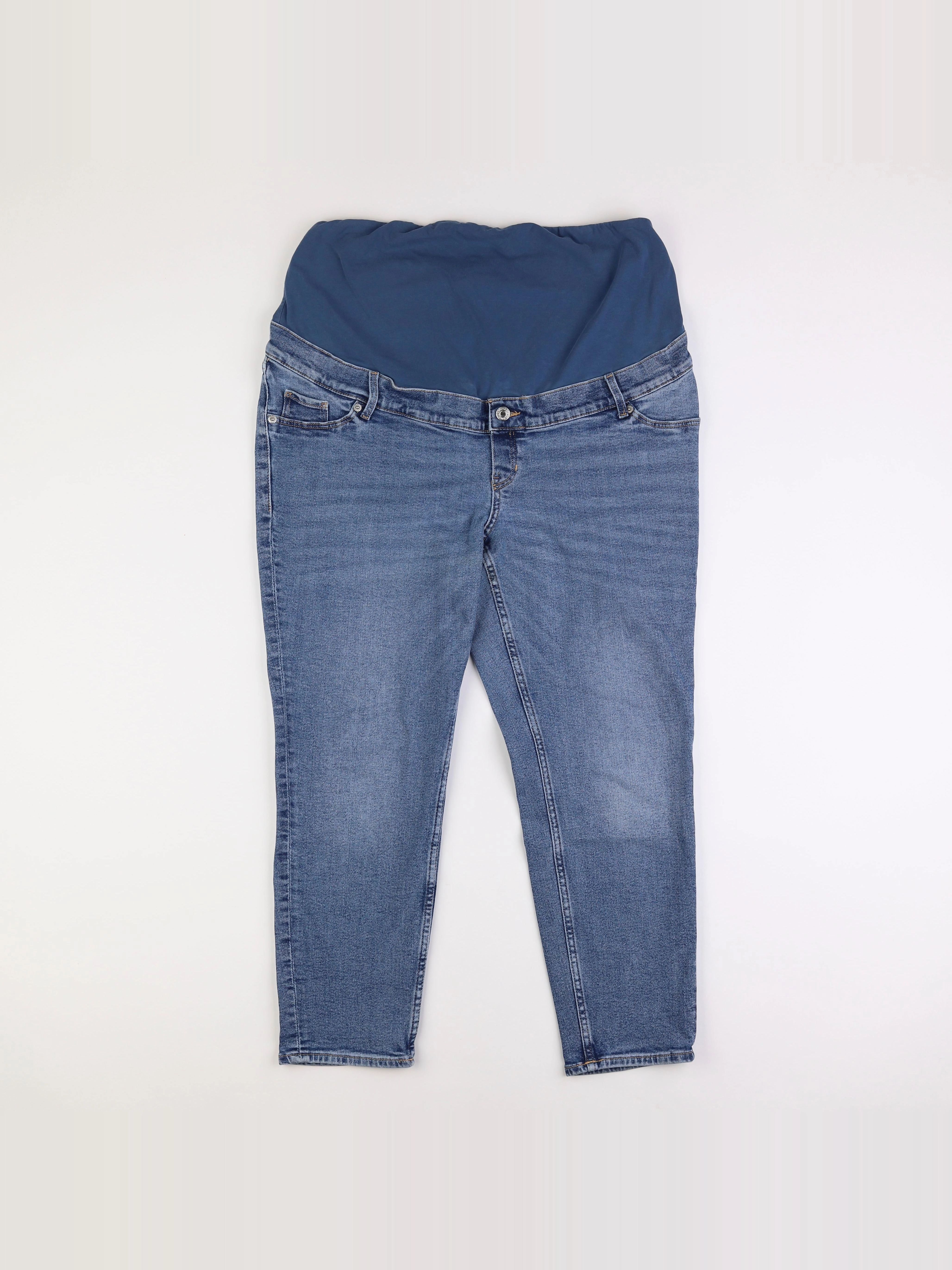 H&M - jean pantacourt grossesse bleu - xl