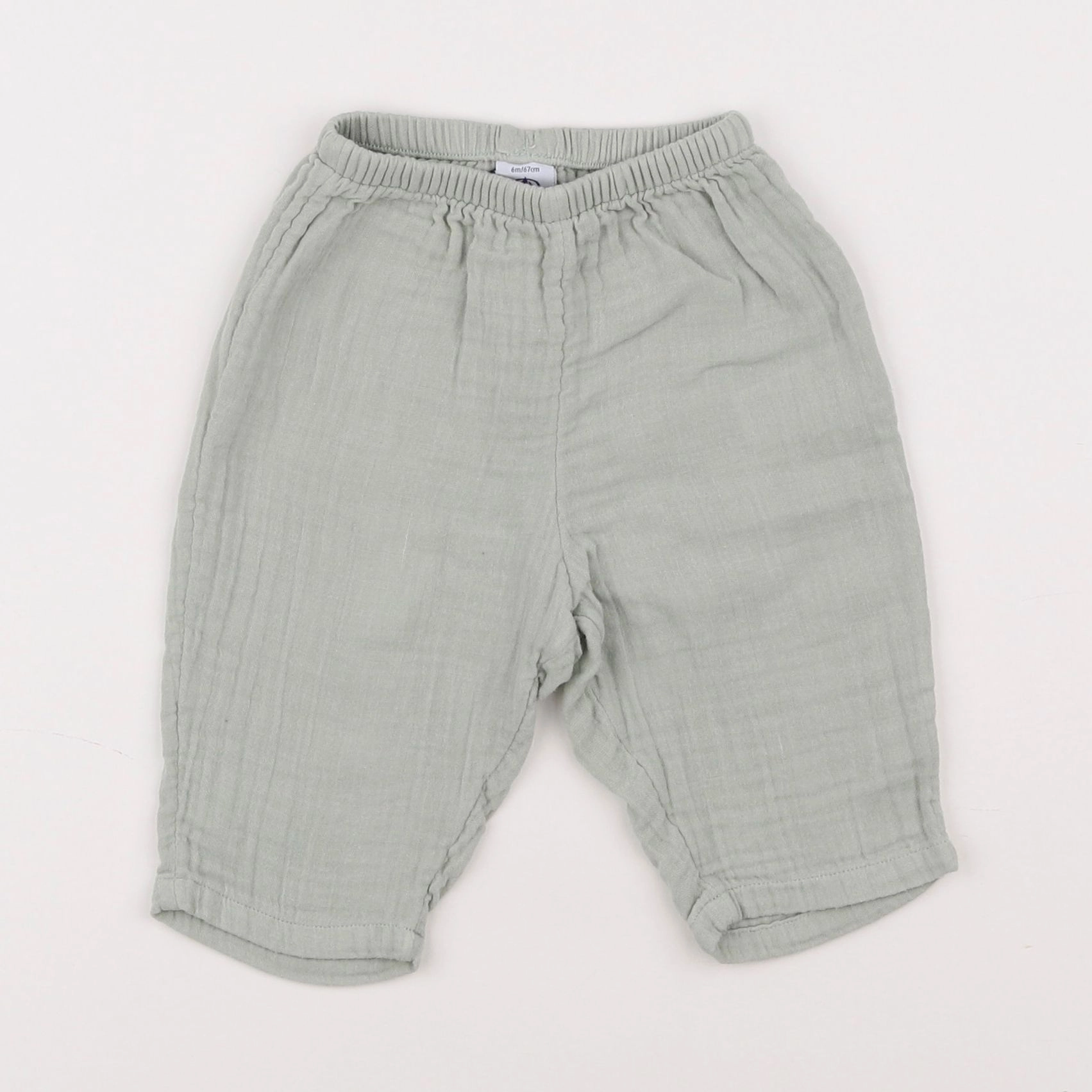Petit Bateau - pantalon bleu - 6 mois