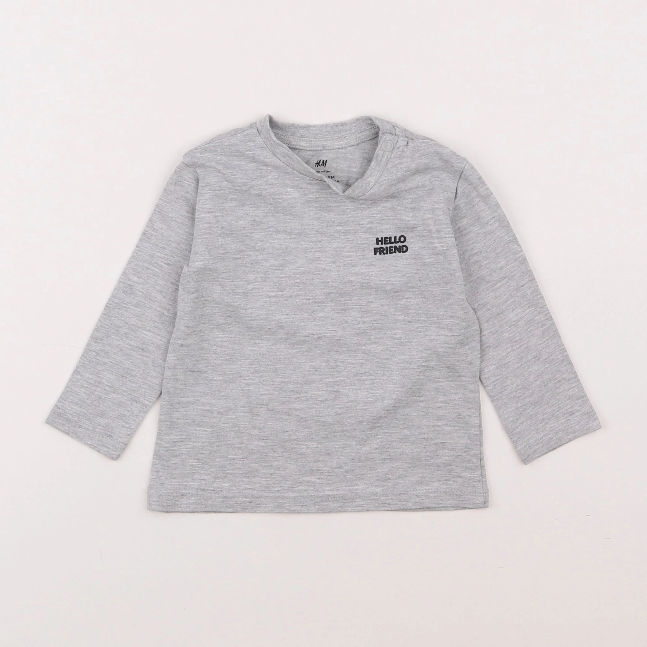 H&M - tee-shirt gris - 6/9 mois