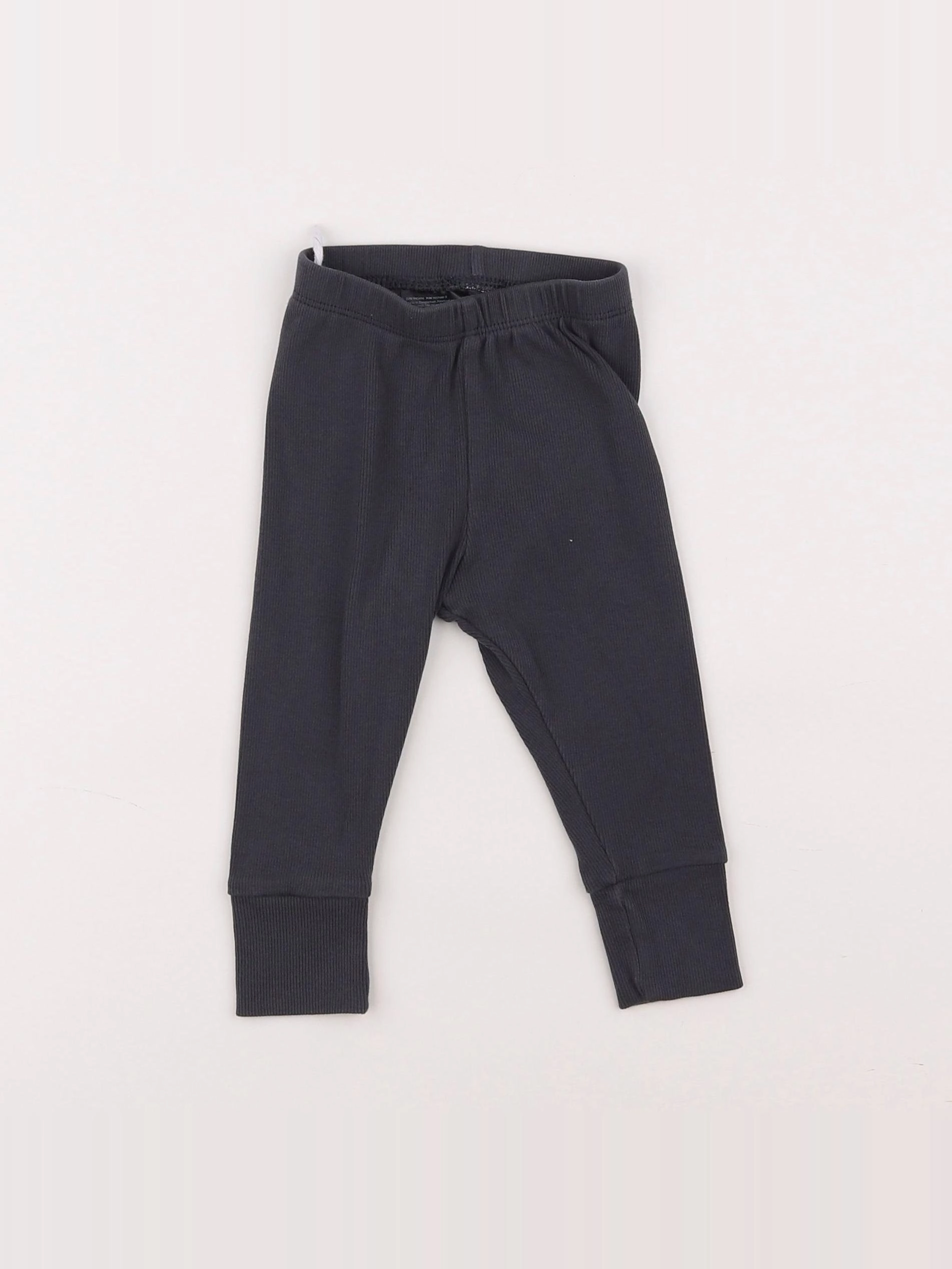 H&M - legging coton gris - 6/9 mois