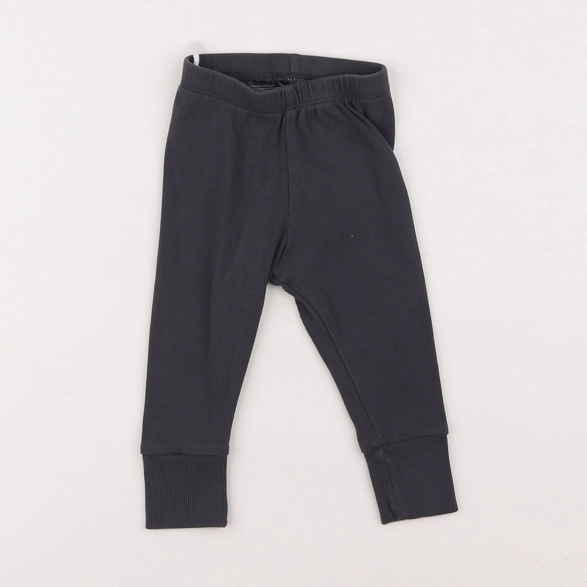 H&M - legging coton gris - 6/9 mois