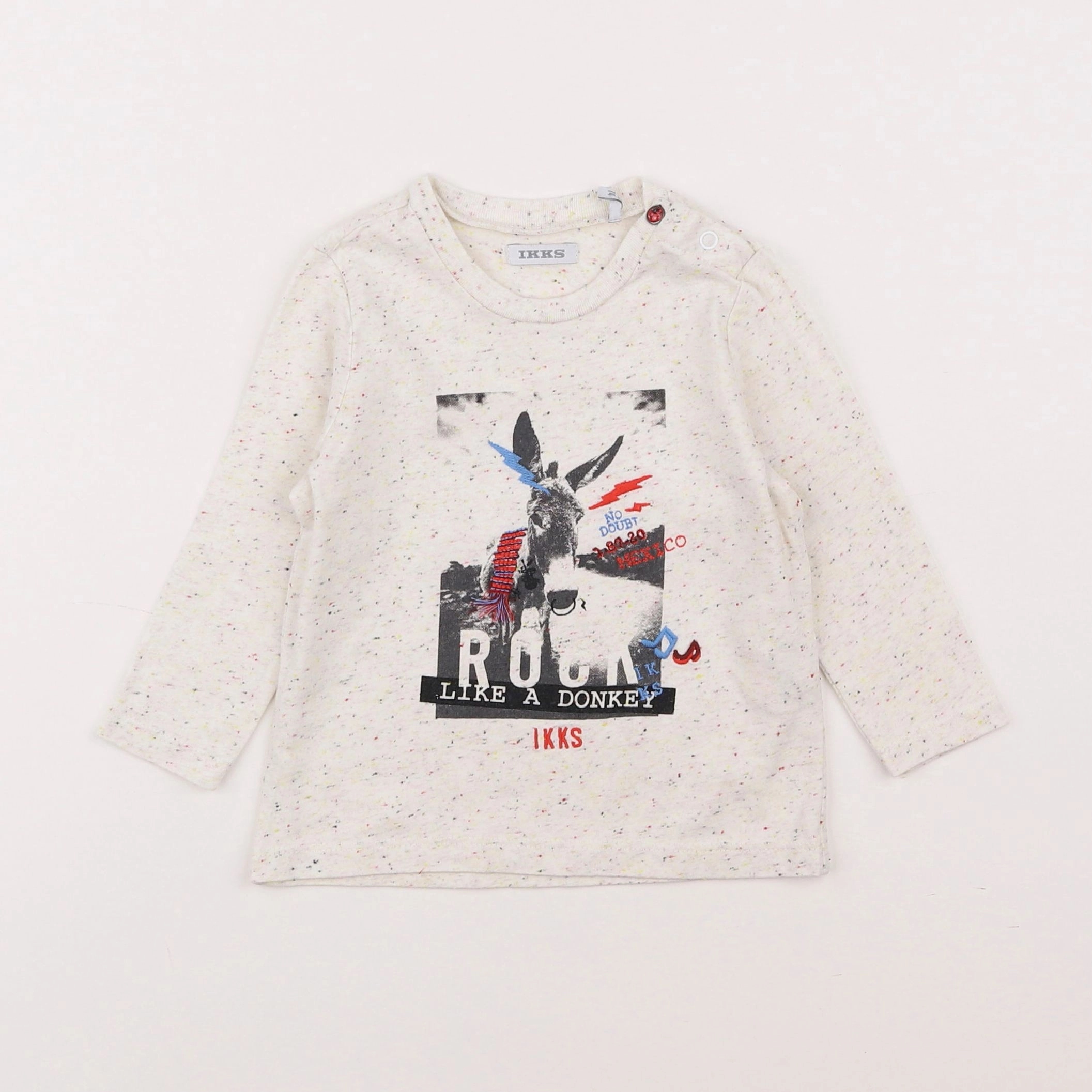 IKKS - tee-shirt beige - 12 mois