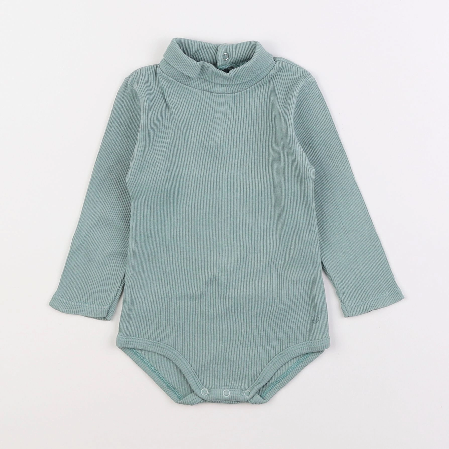 Petit Bateau - body à col vert - 12 mois