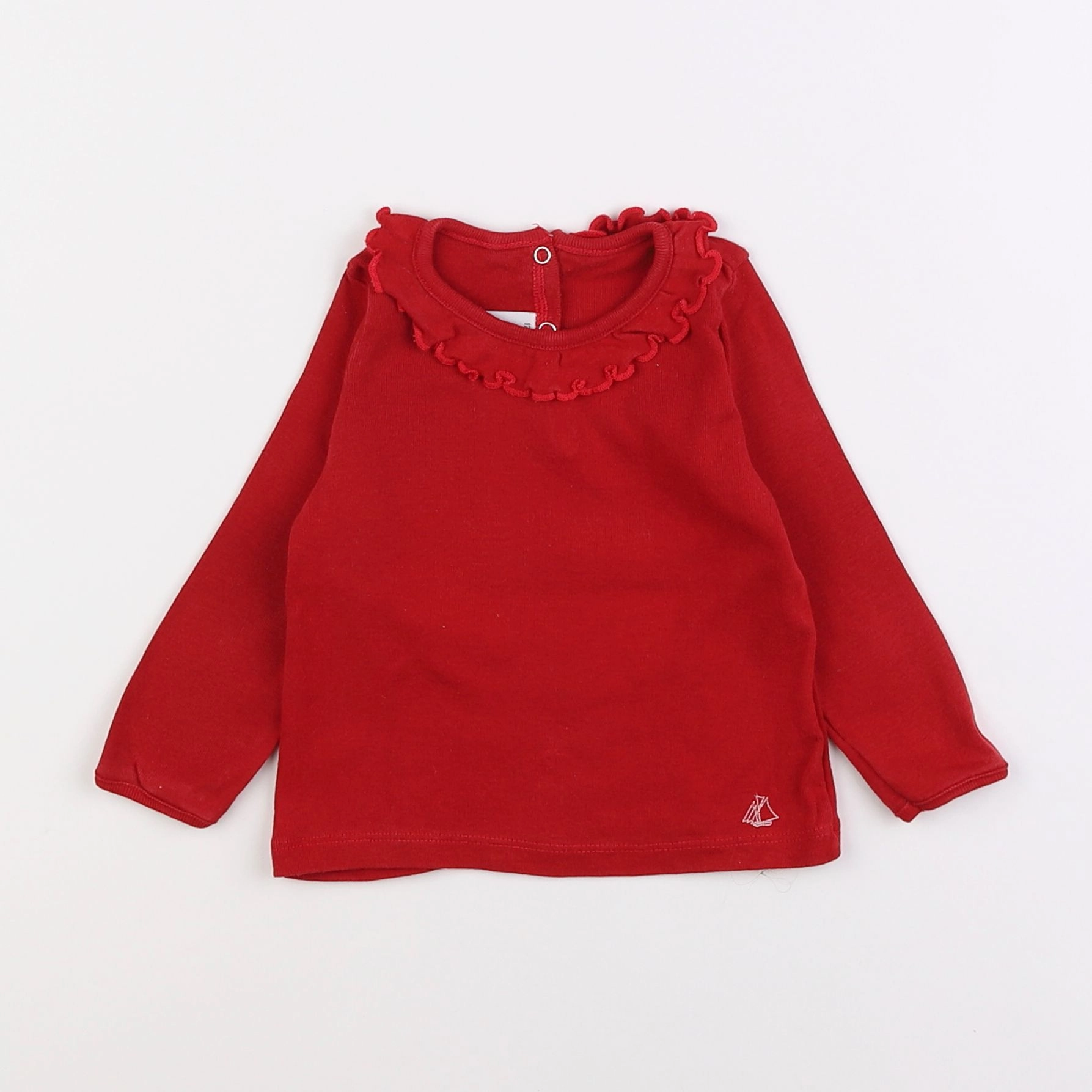 Petit Bateau - tee-shirt rouge - 12 mois