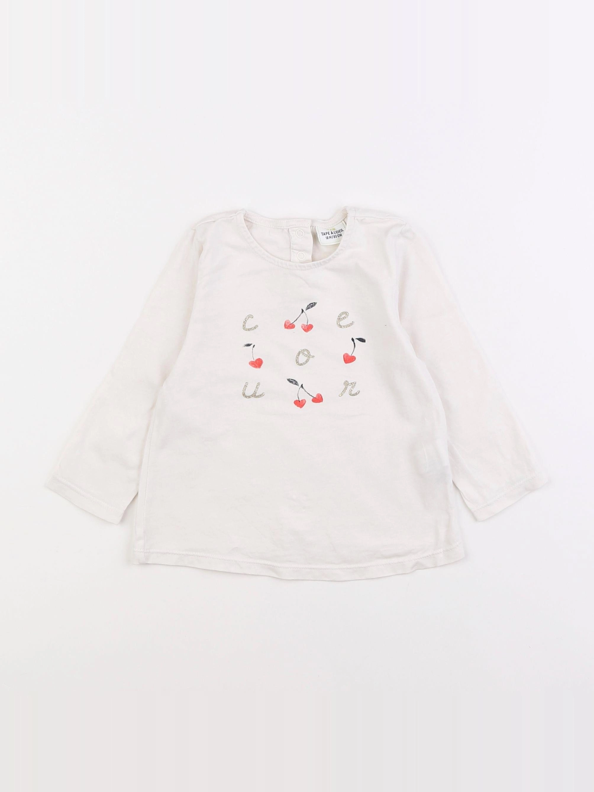 Tape à l'oeil - tee-shirt blanc - 18 mois