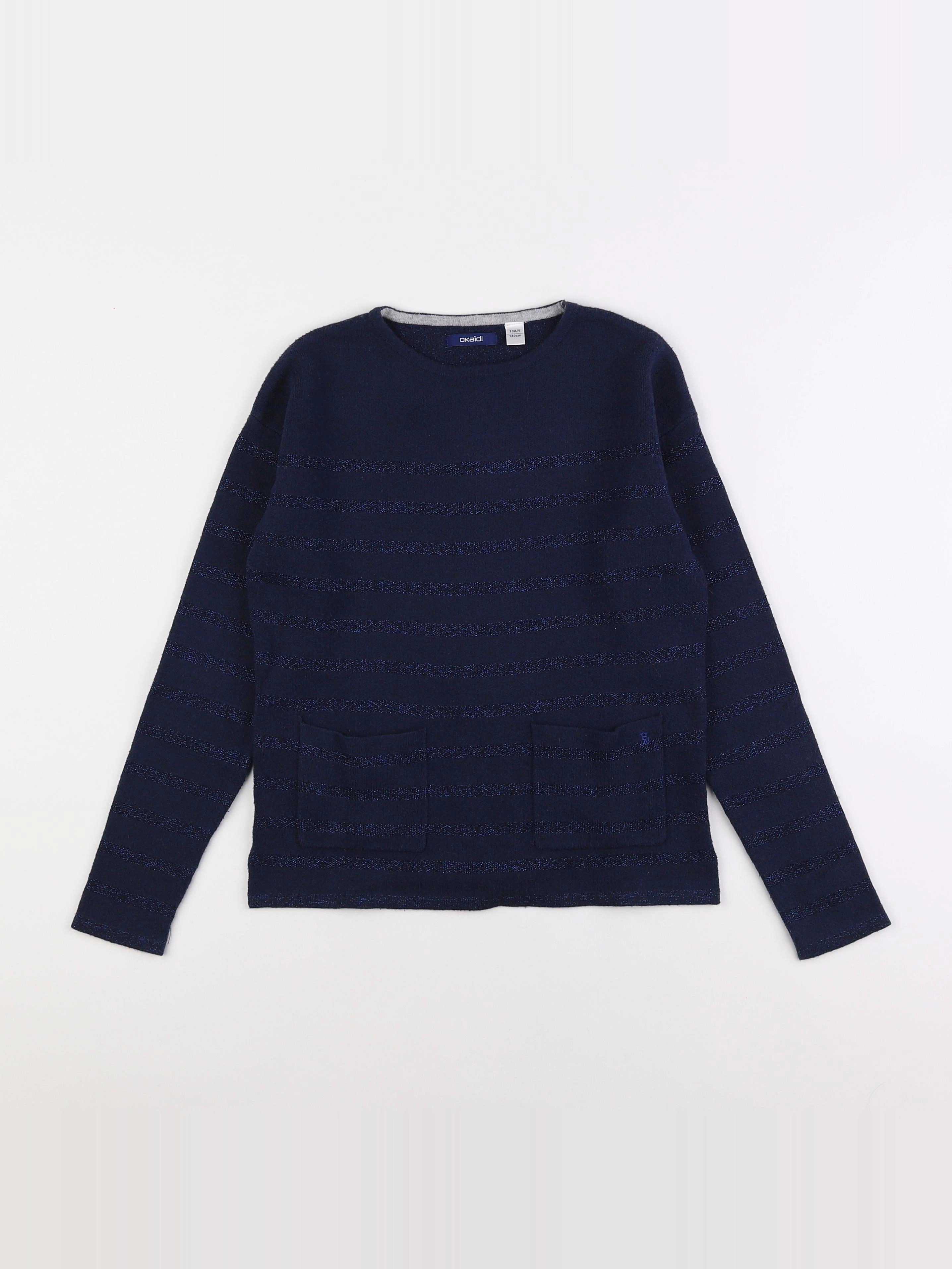 Okaidi - pull bleu - 10 ans