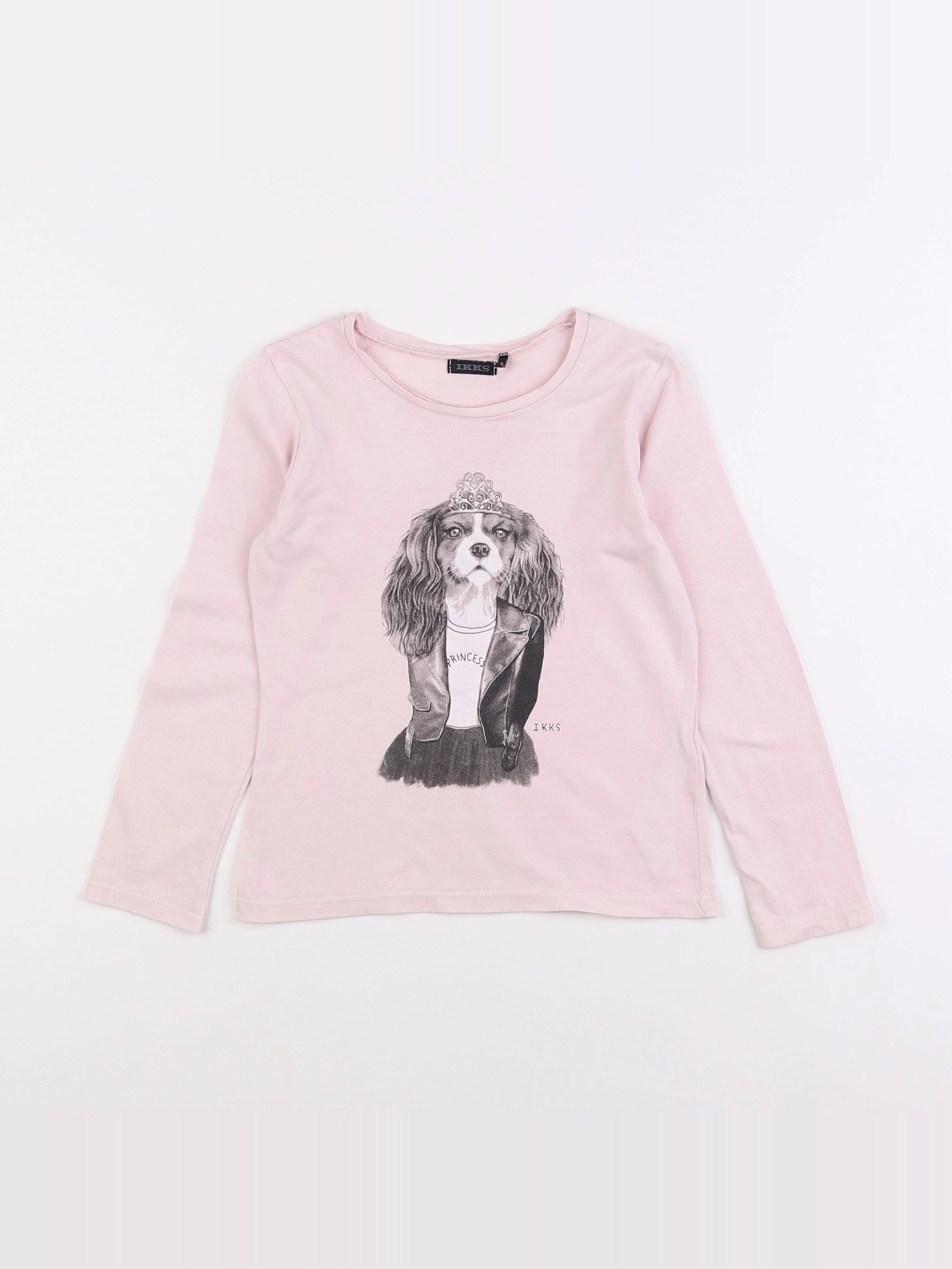 IKKS - tee-shirt rose - 5 ans