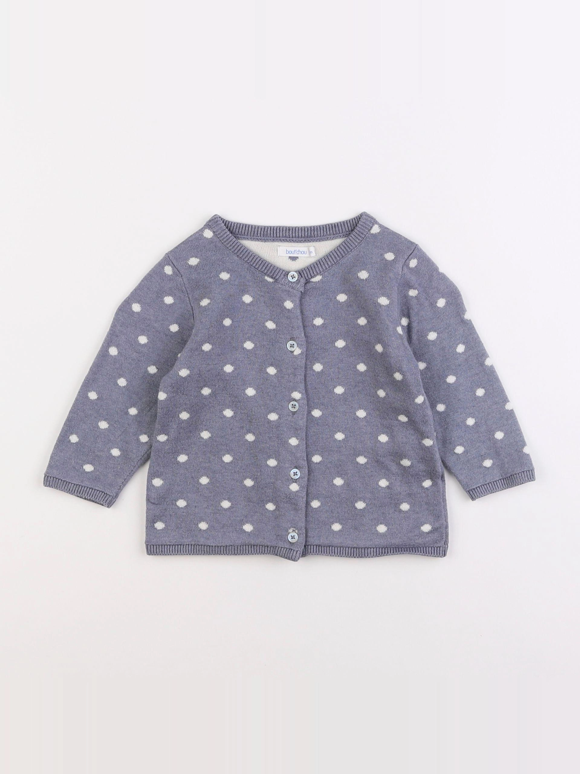Boutchou - gilet gris - 12 mois