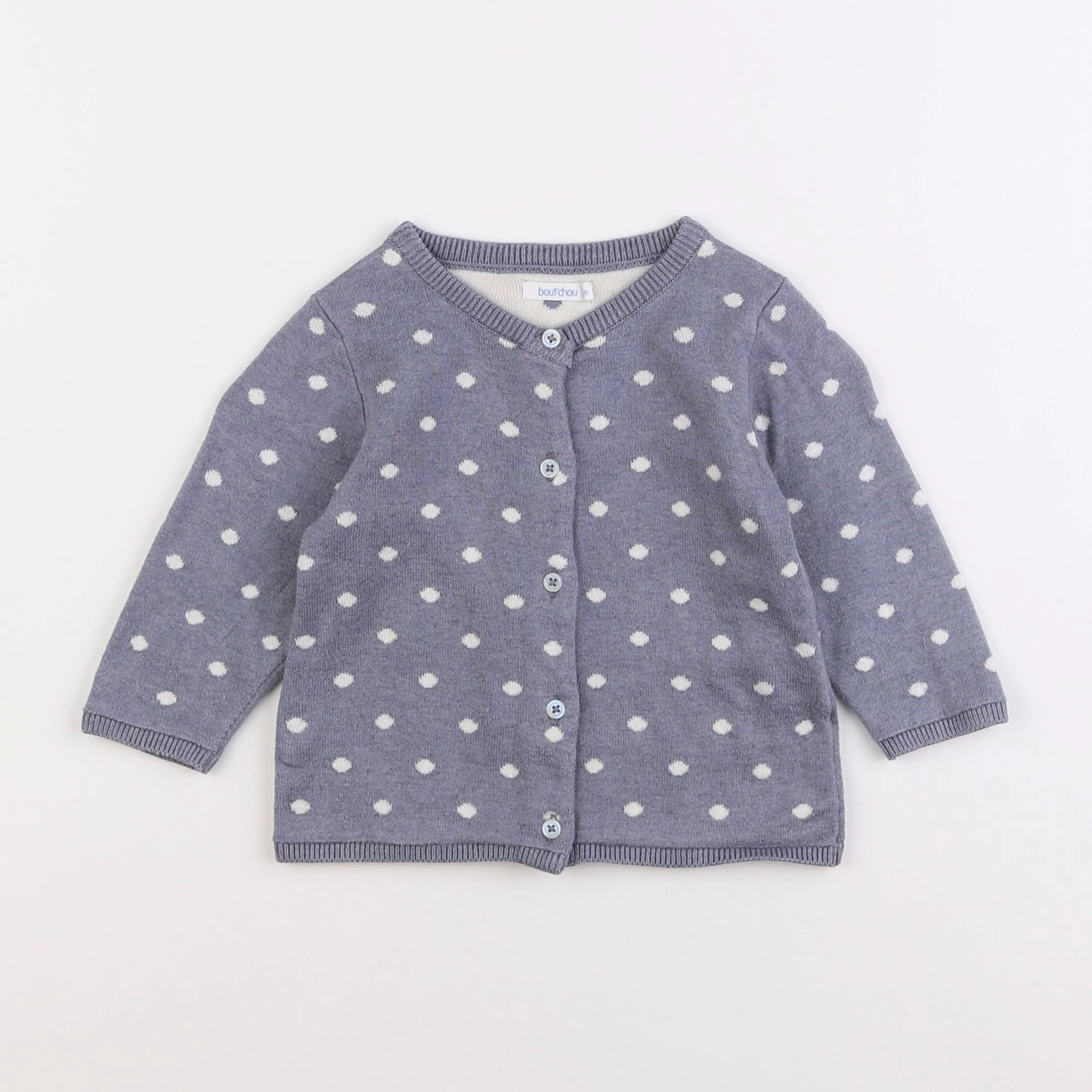 Boutchou - gilet gris - 12 mois