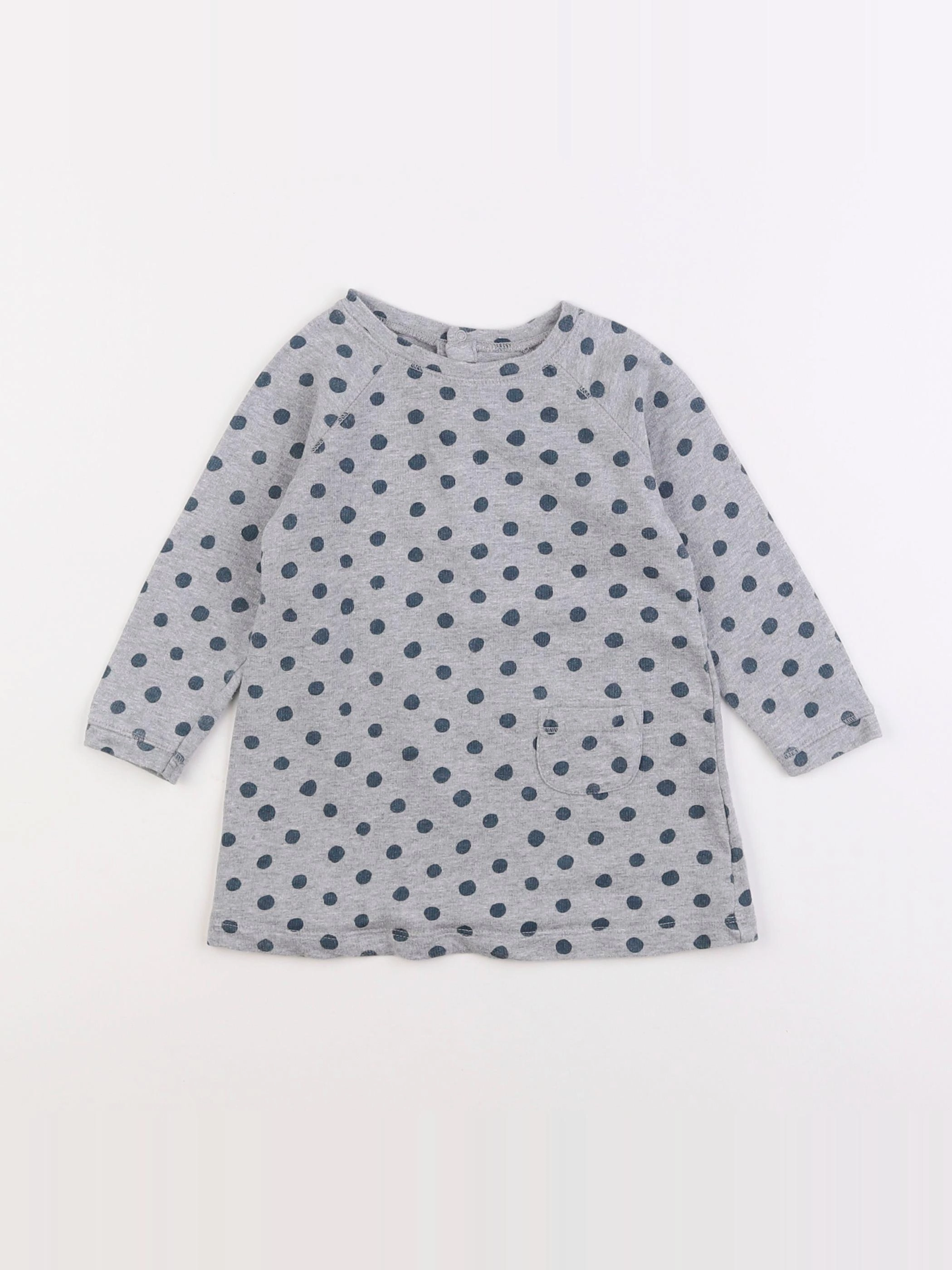 Boutchou - robe gris - 12 mois