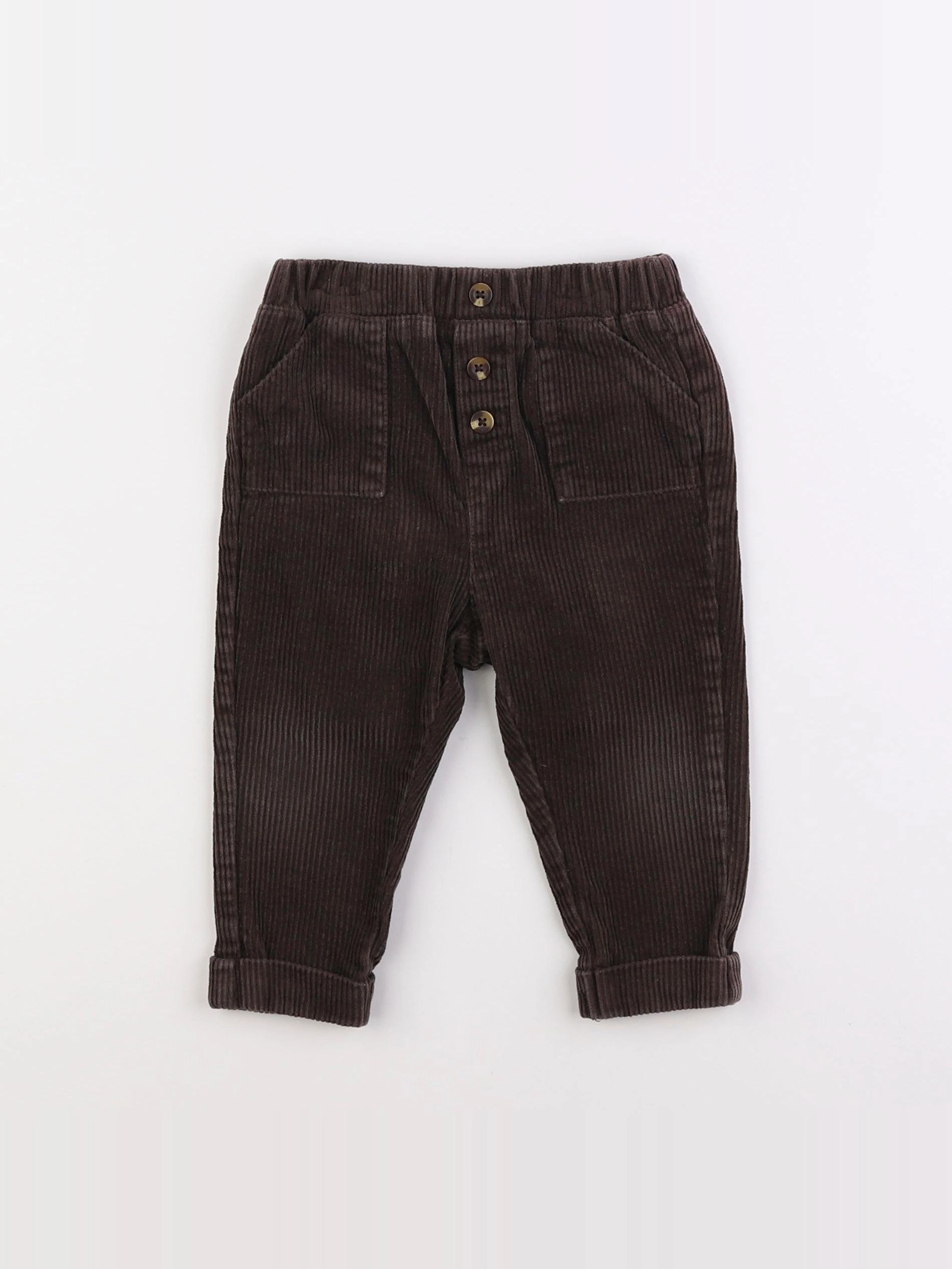 Vertbaudet - pantalon marron - 18 mois