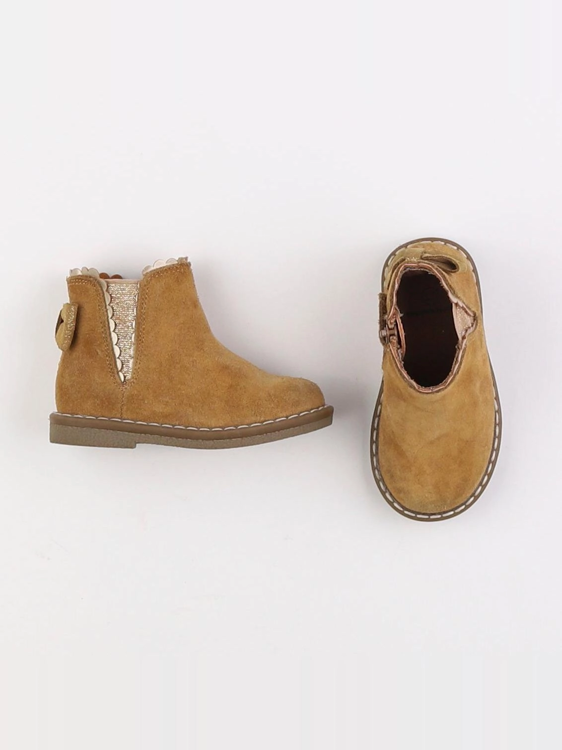 Vertbaudet - bottillons beige - pointure 21