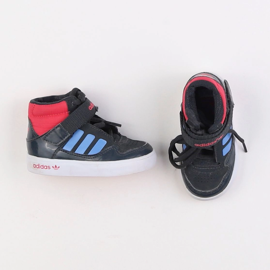 Adidas - tennis à scratch/ lacets multicolore - pointure 20