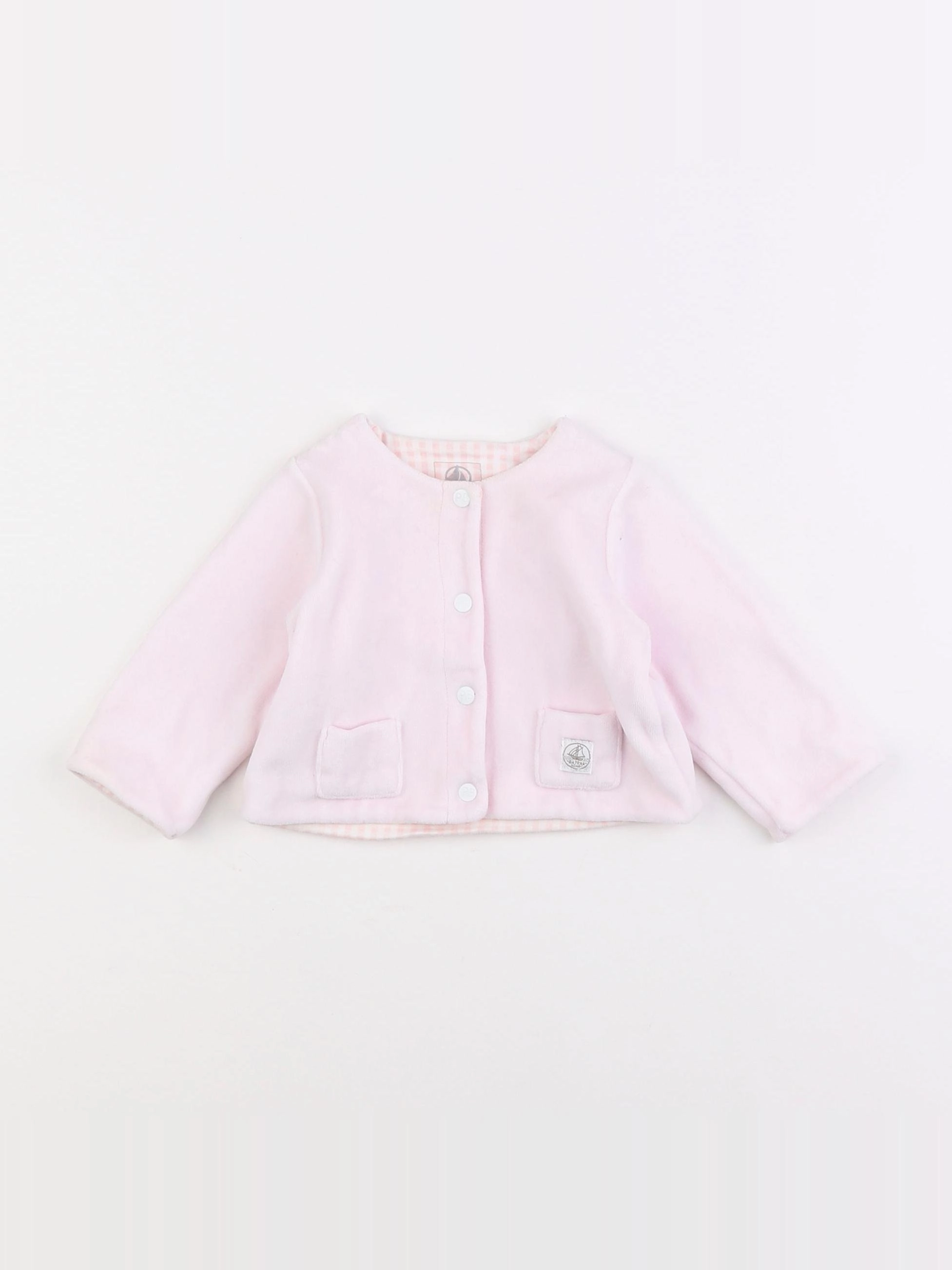 Petit Bateau - polaire rose - 3 mois