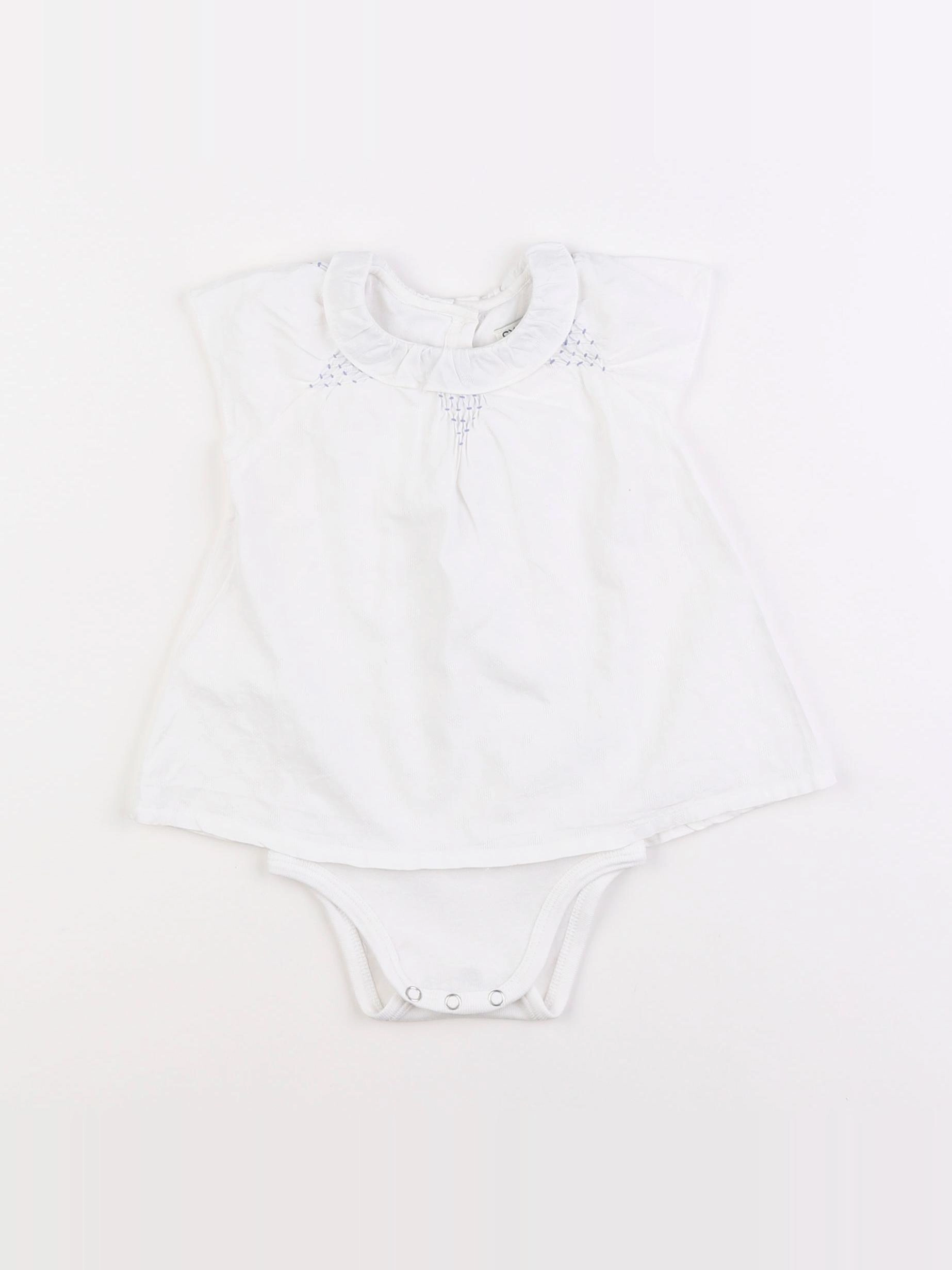Cyrillus - body robe blanc - 6 mois