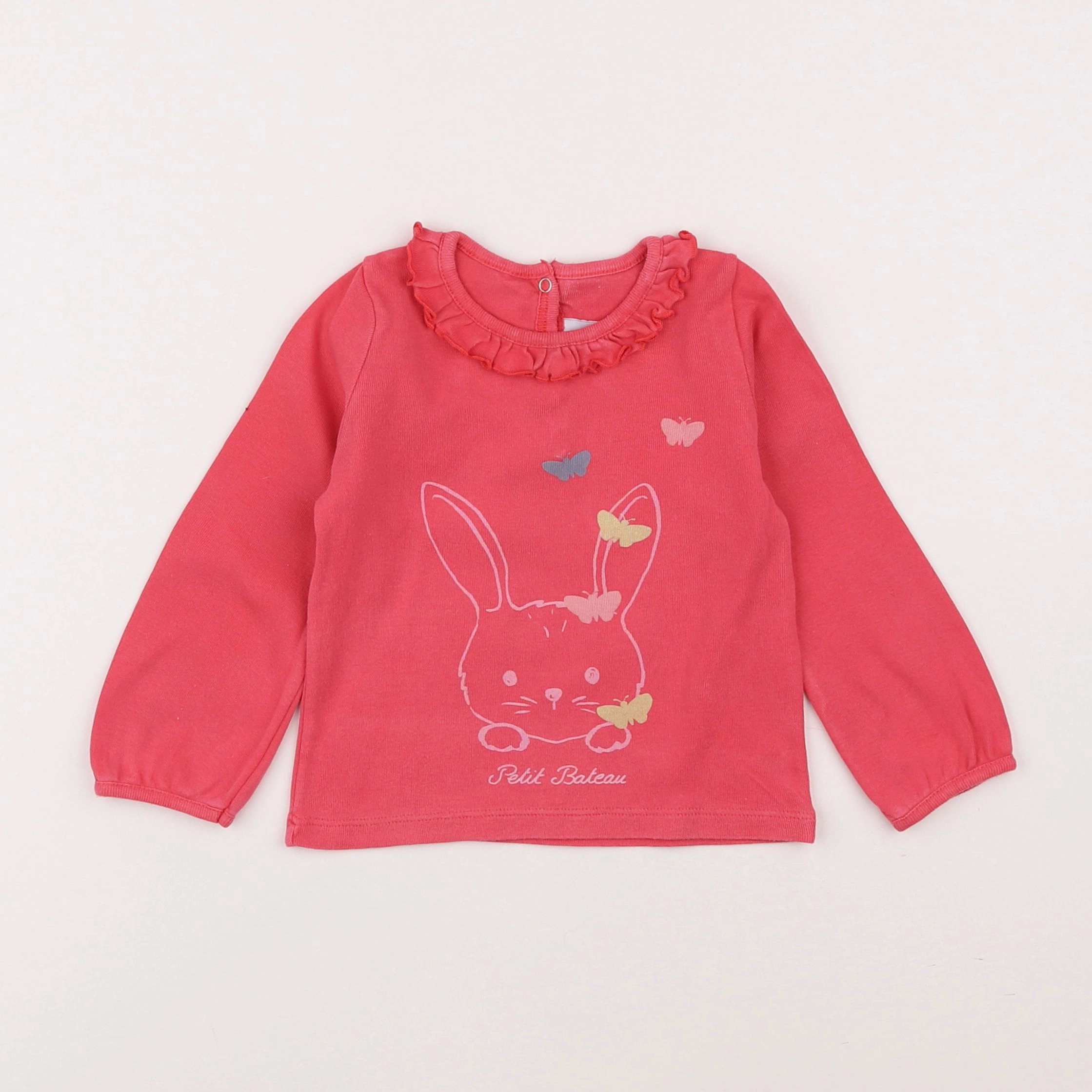 Petit Bateau - tee-shirt rose - 18 mois
