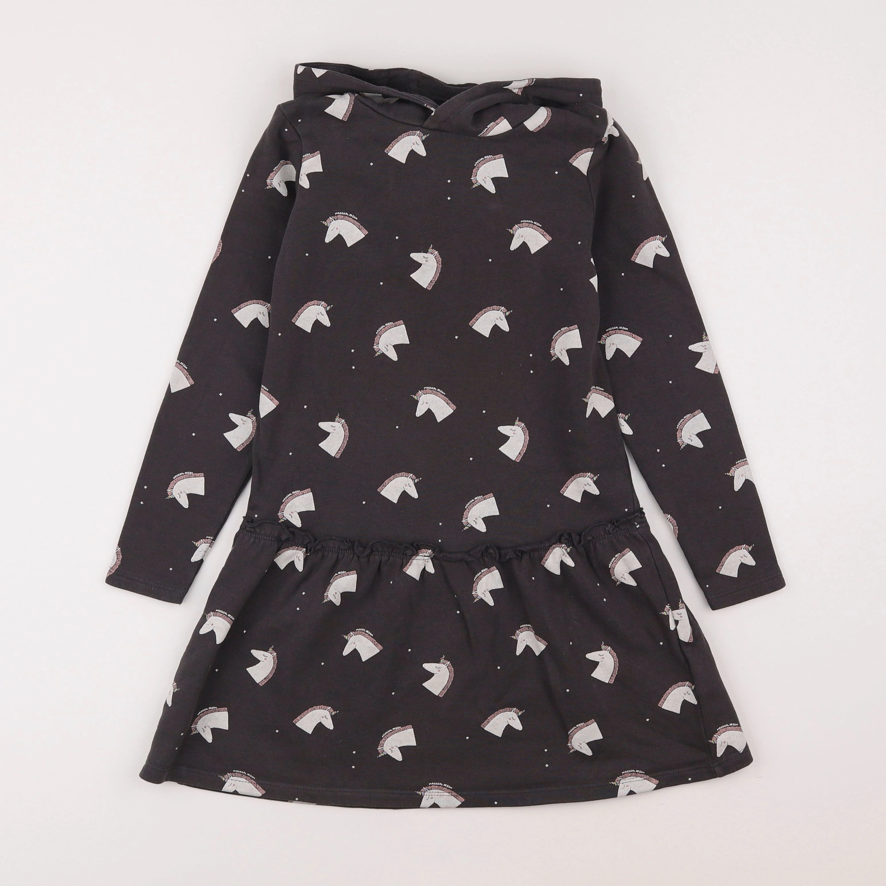 Vertbaudet - robe gris - 8 ans