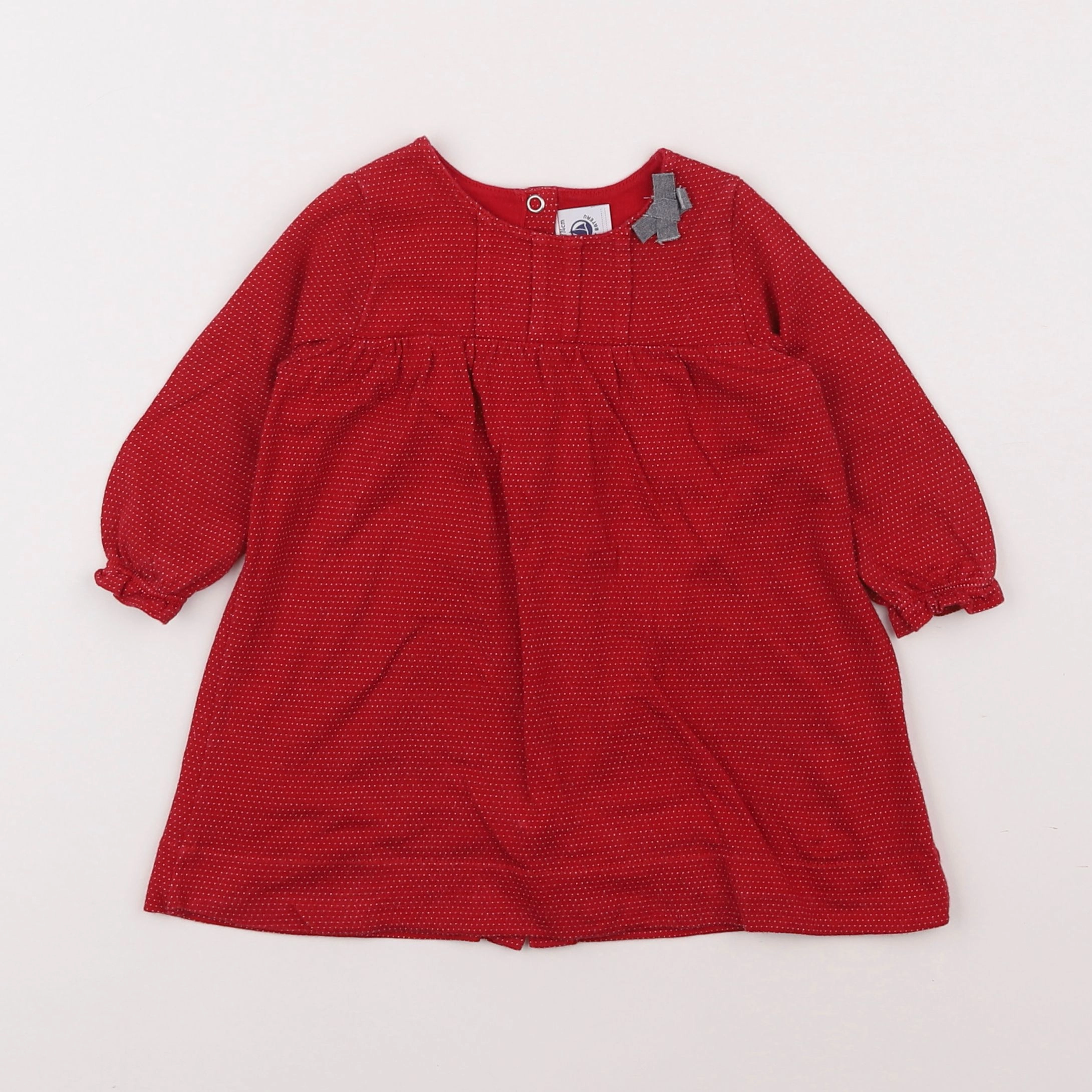 Petit Bateau - robe rouge - 12 mois
