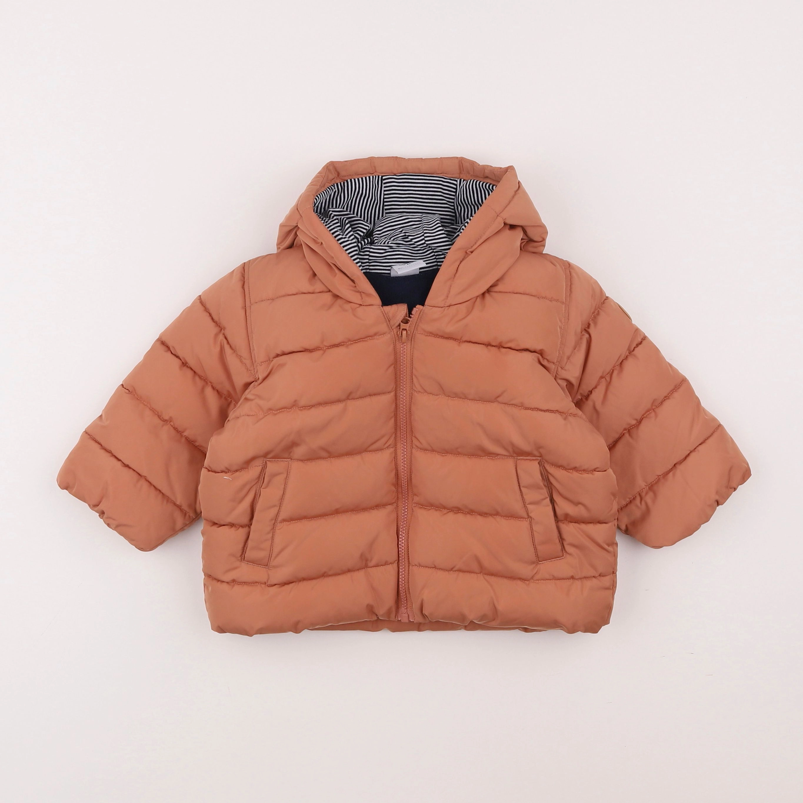 Petit Bateau - doudoune rose - 12 mois