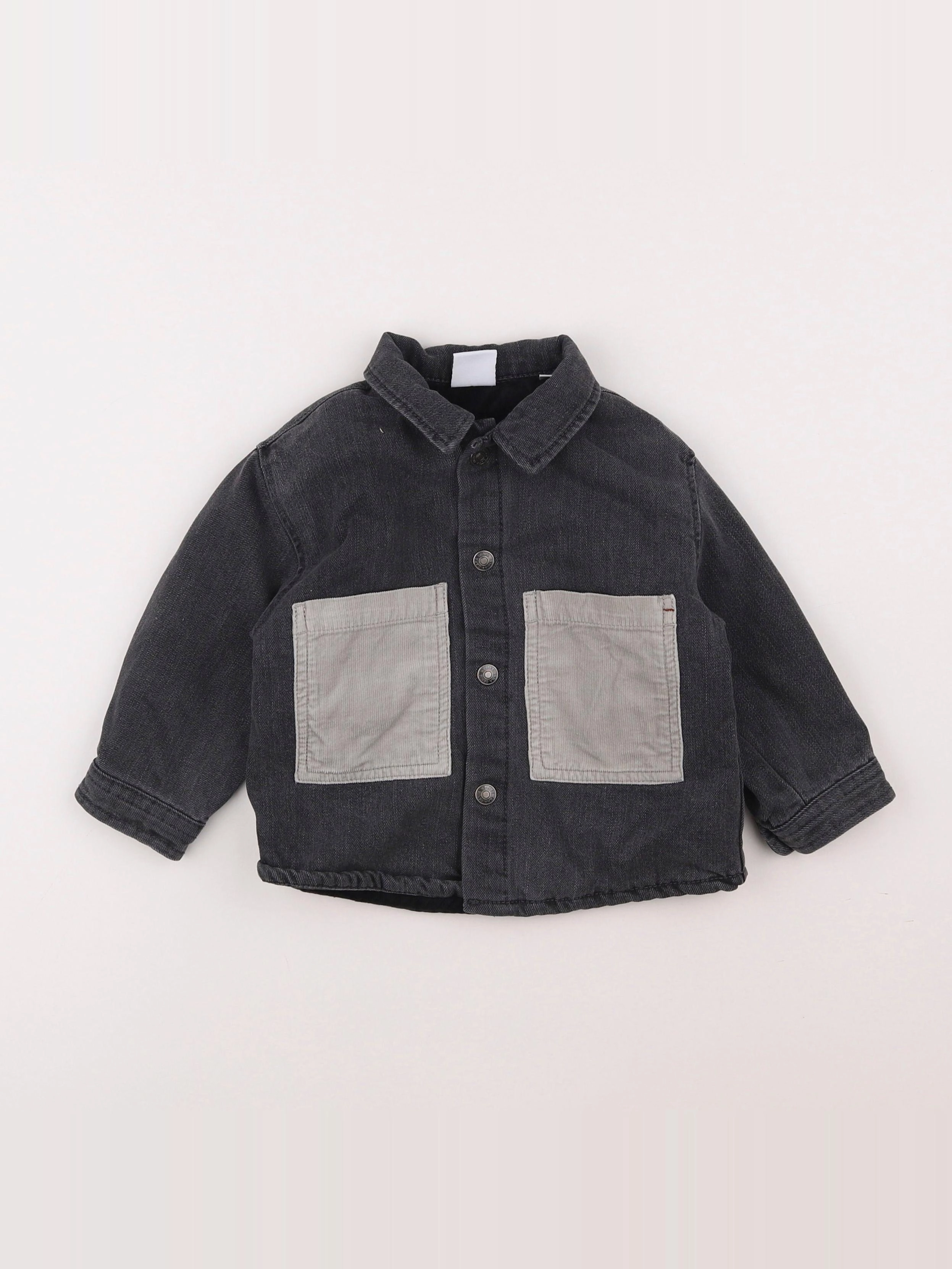Zara - sur-chemise gris - 12/18 mois