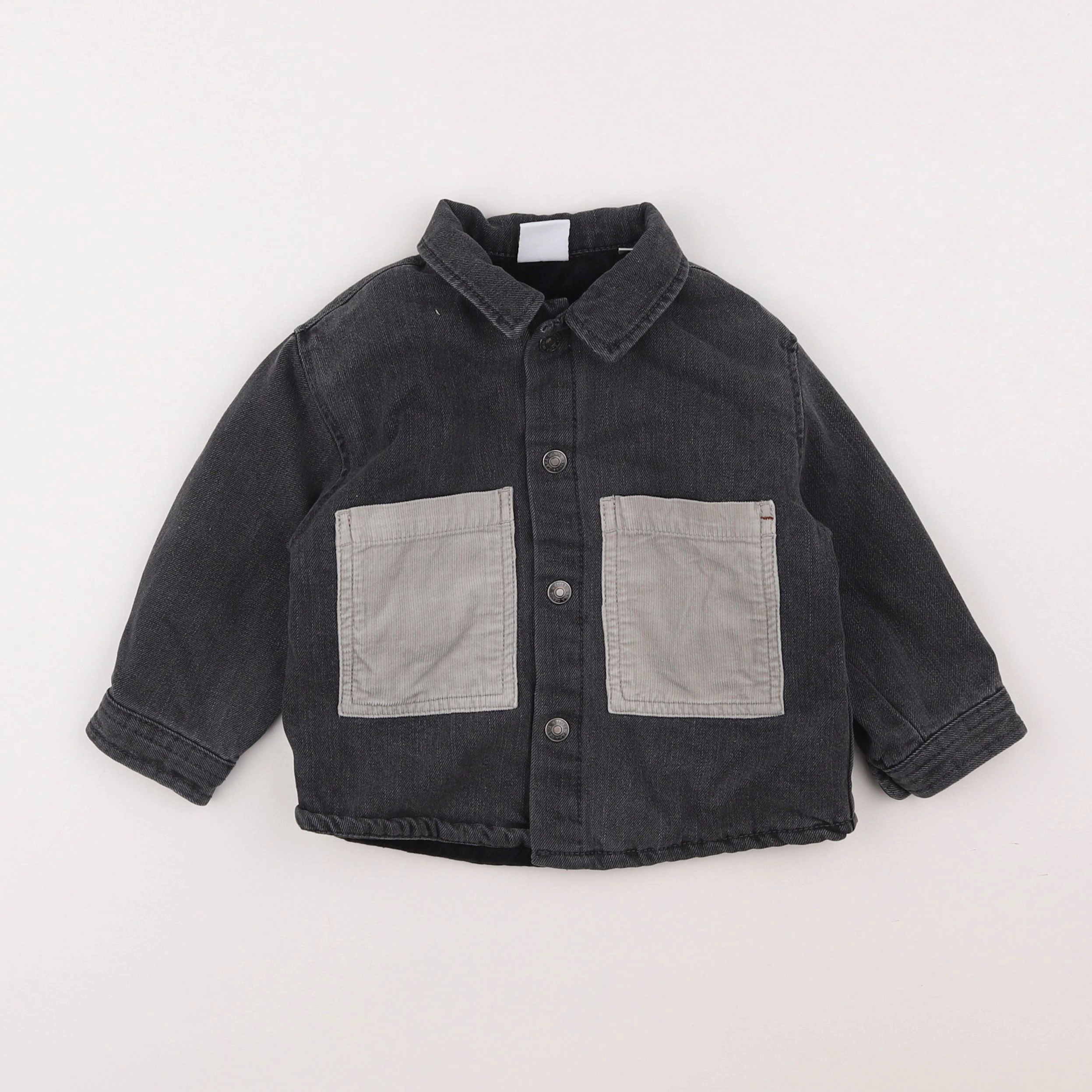 Zara - sur-chemise gris - 12/18 mois