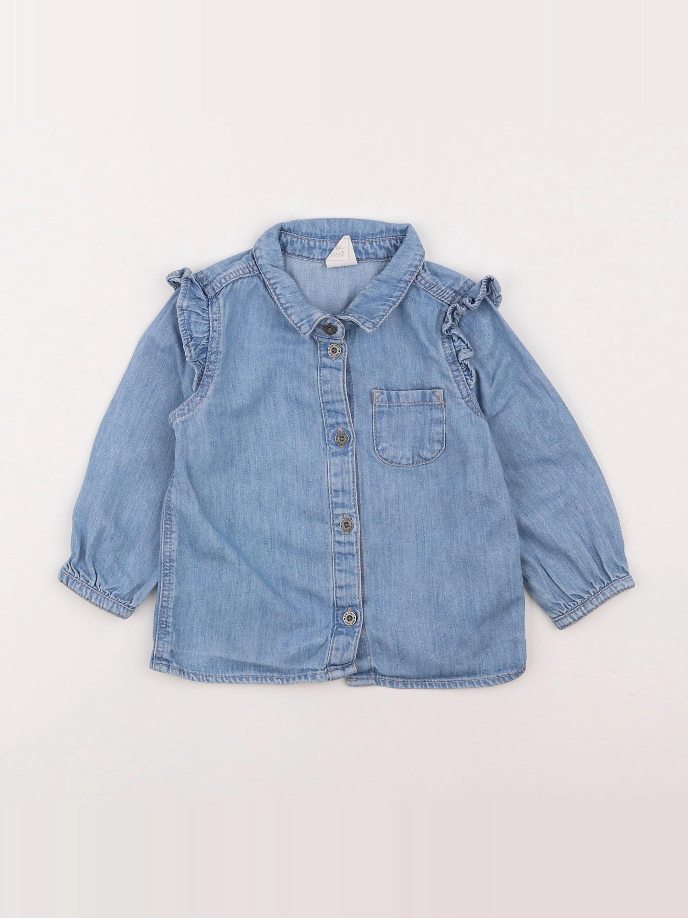 H&M - chemise bleu - 9/12 mois