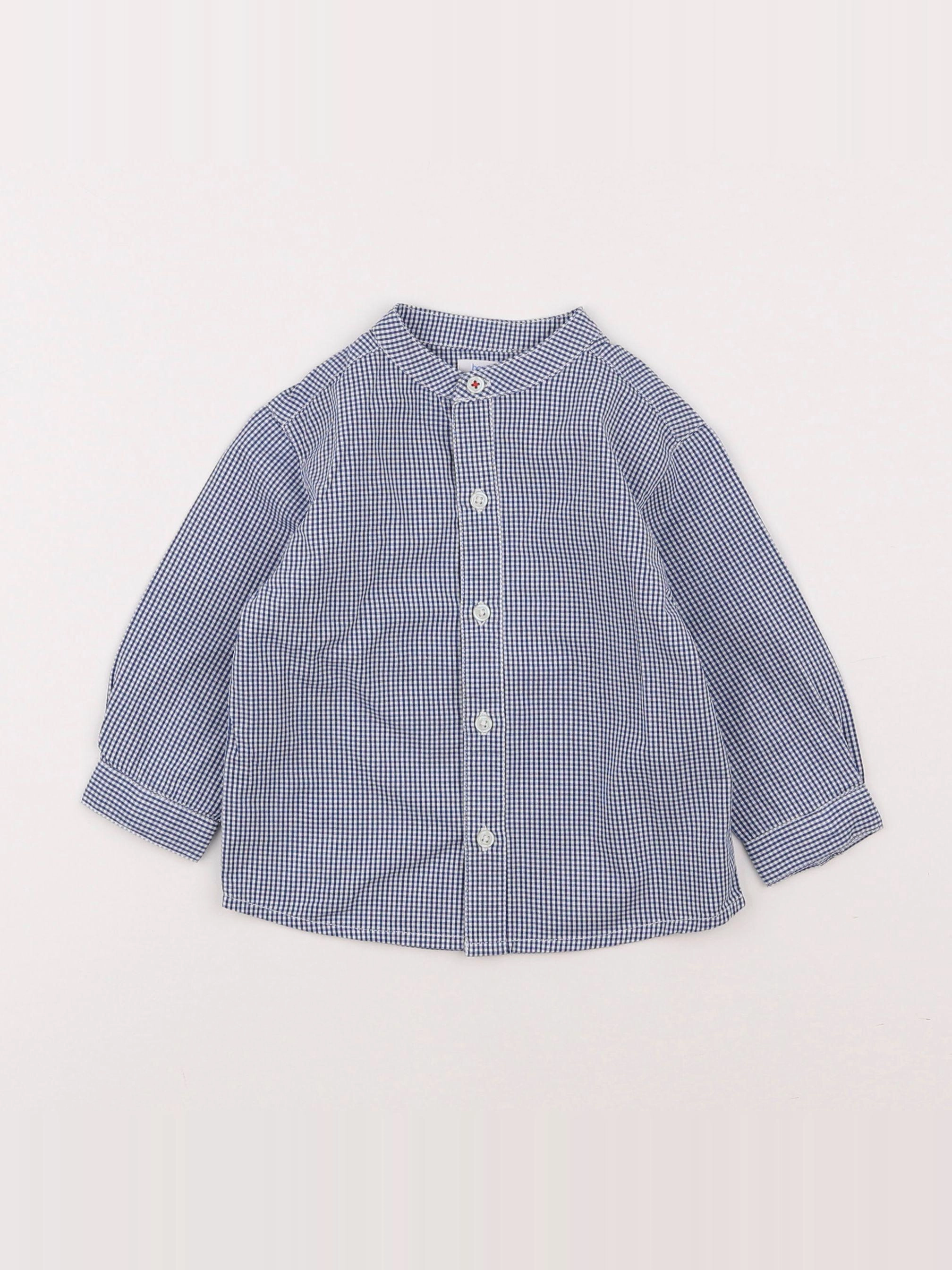 Boutchou - chemise bleu - 9 mois
