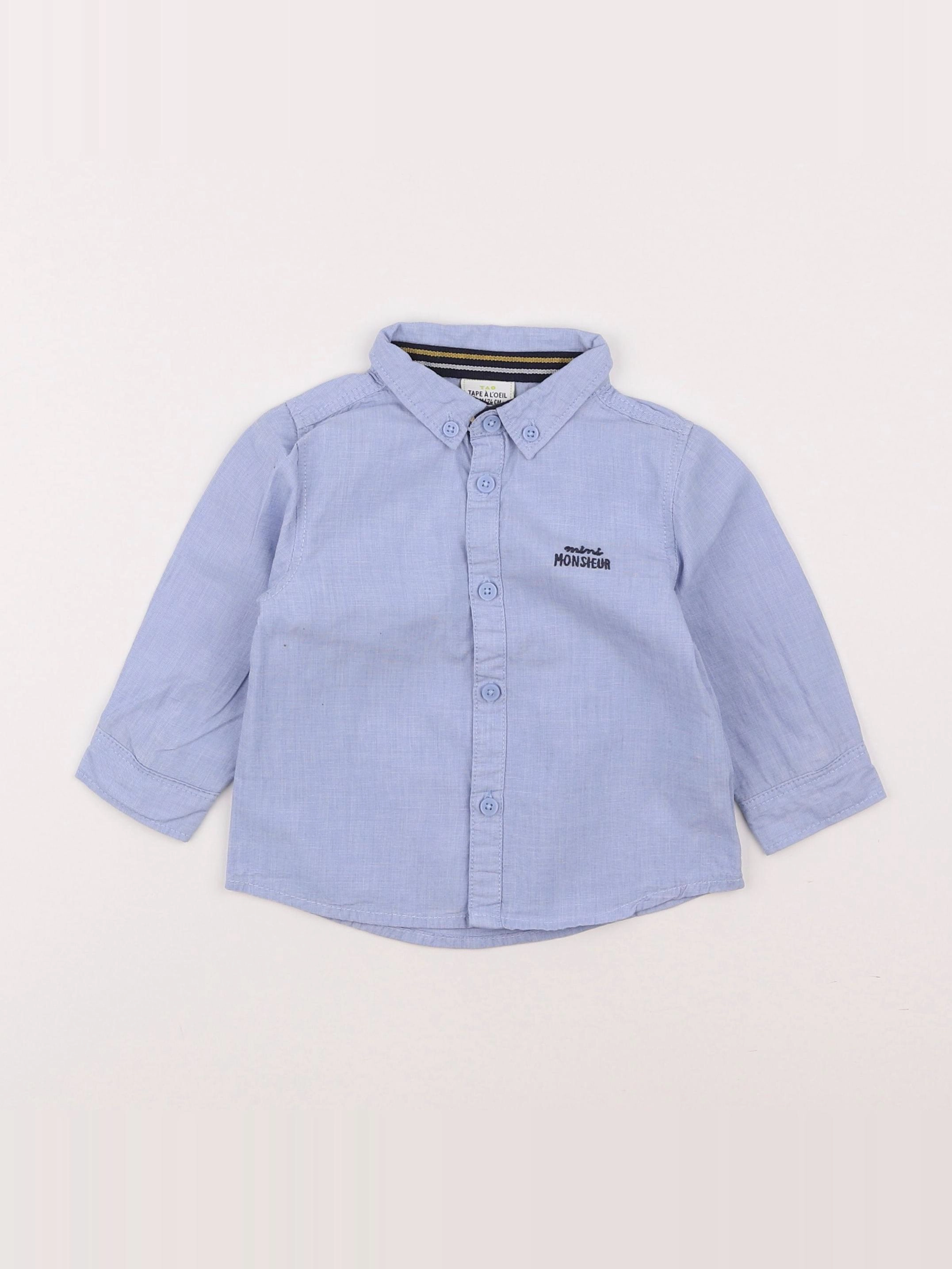 Tape à l'oeil - chemise bleu - 12 mois