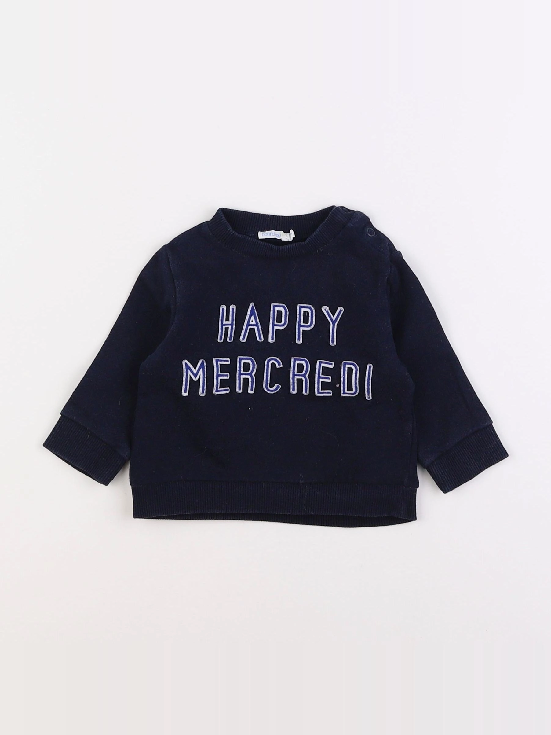 Boutchou - sweat bleu - 6 mois