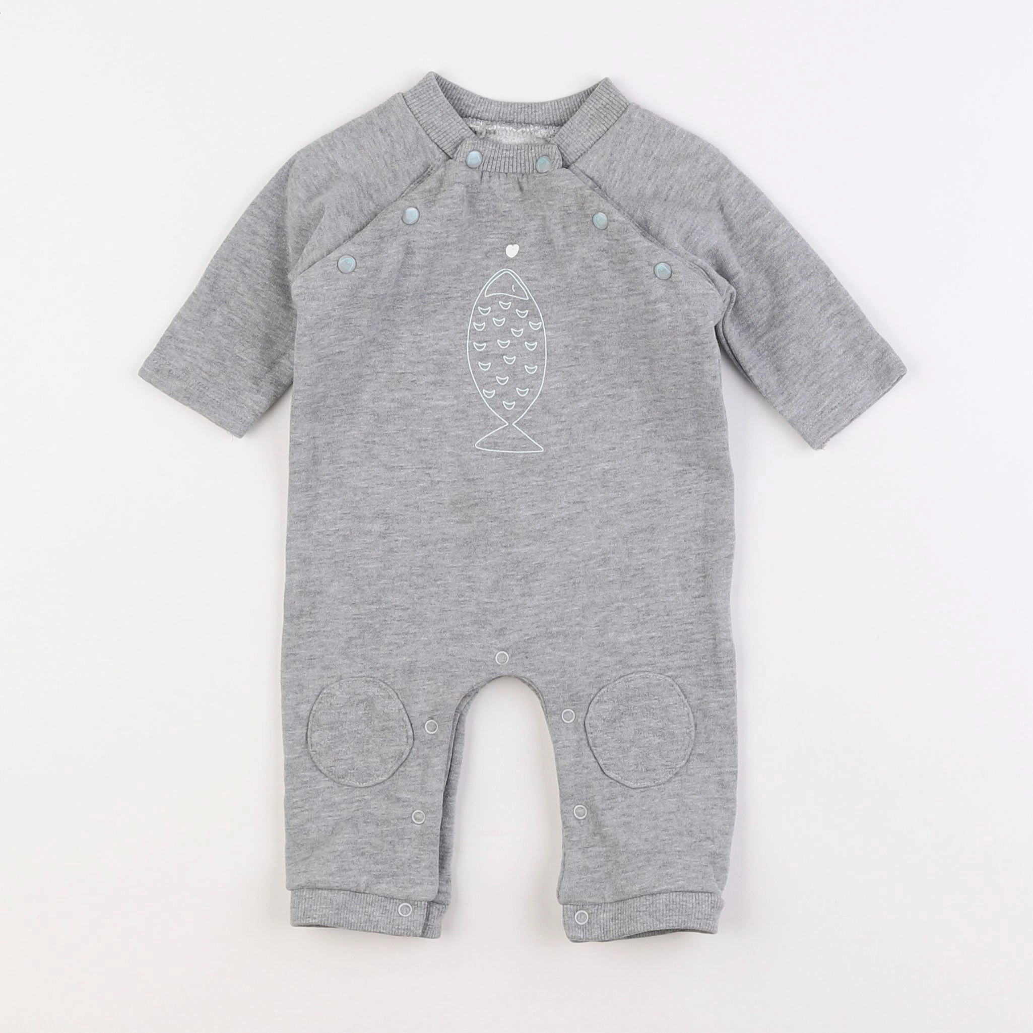 Vertbaudet - sur-pyjama gris - 3 mois