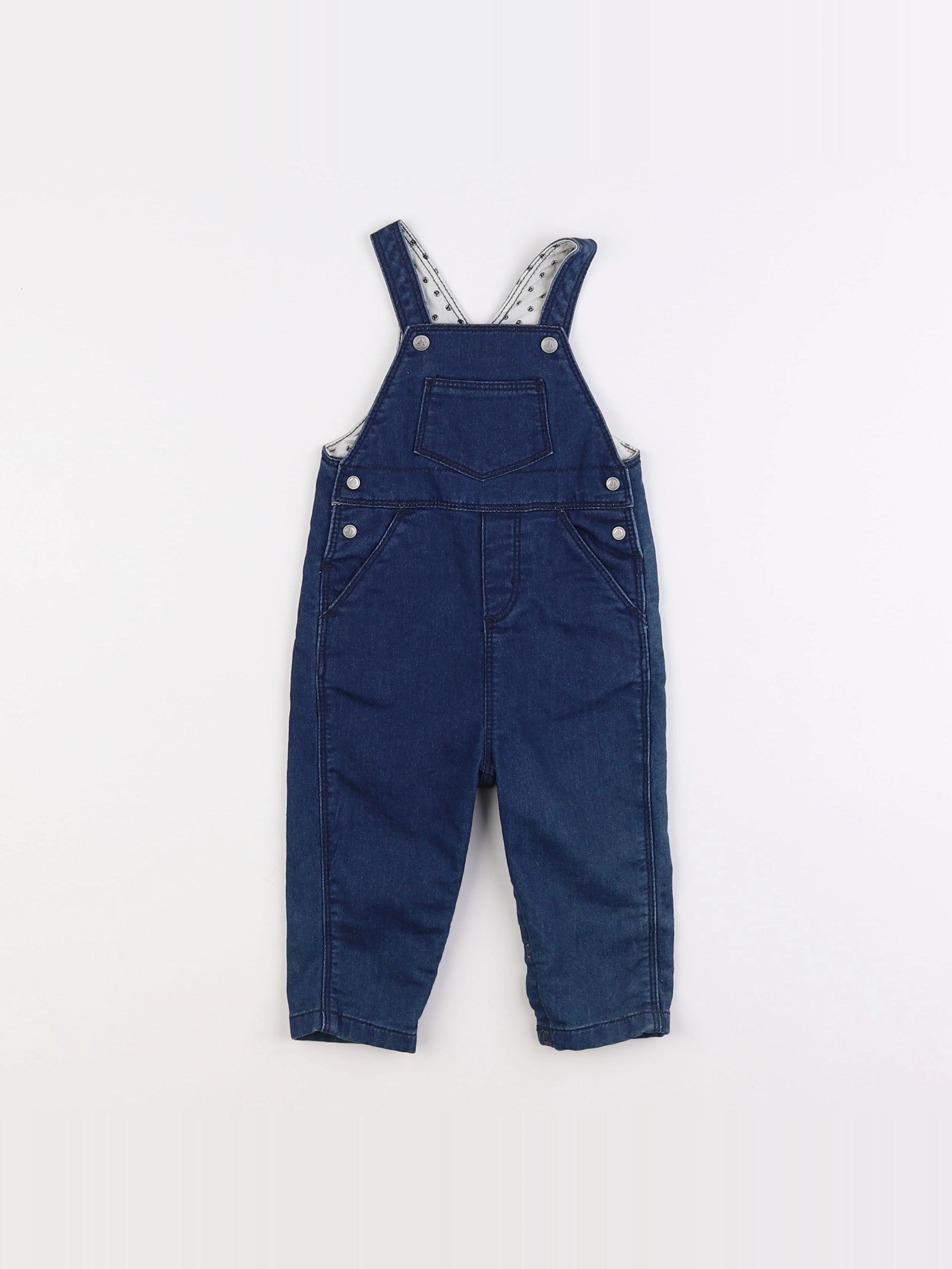 Petit Bateau - salopette bleu - 6 mois