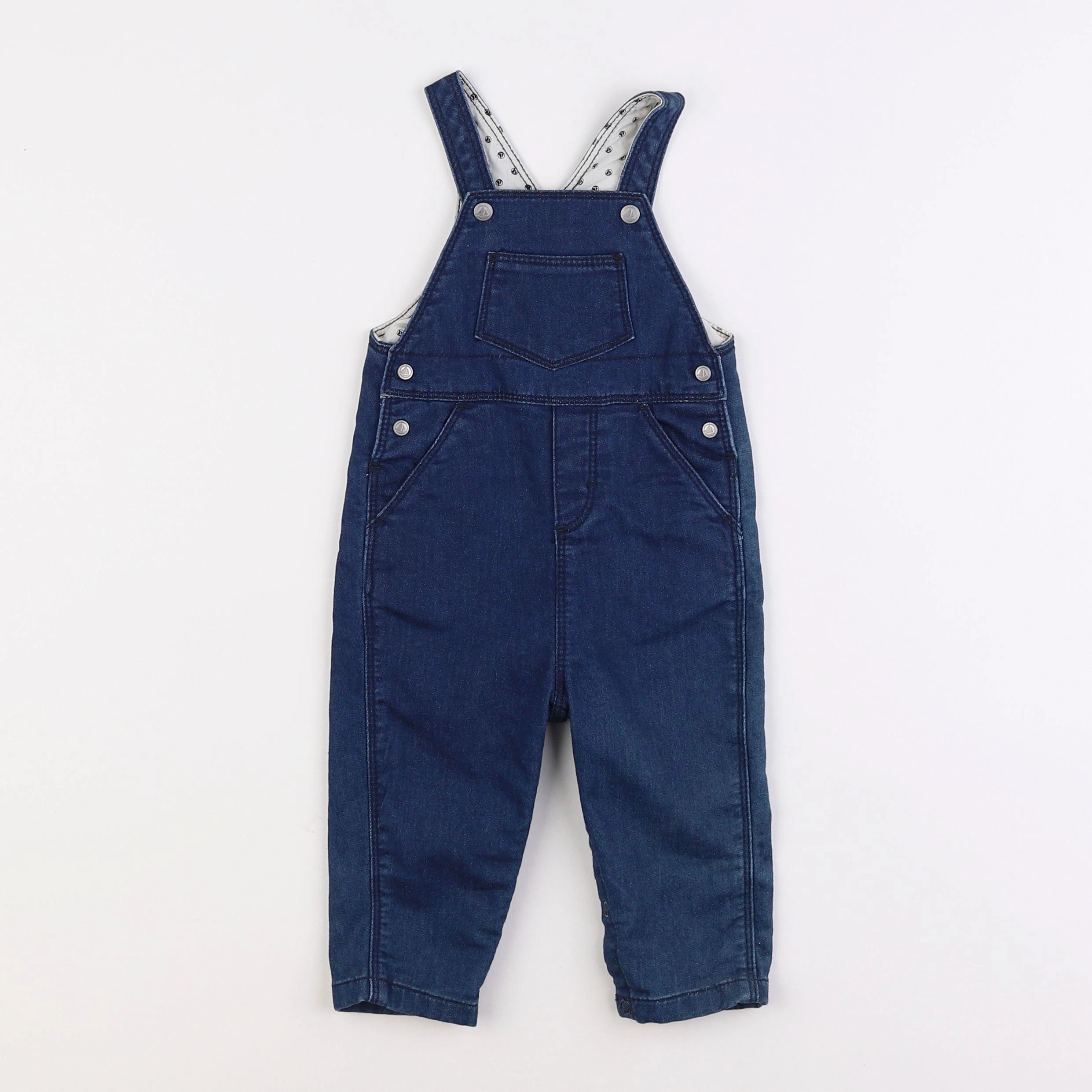 Petit Bateau - salopette bleu - 6 mois
