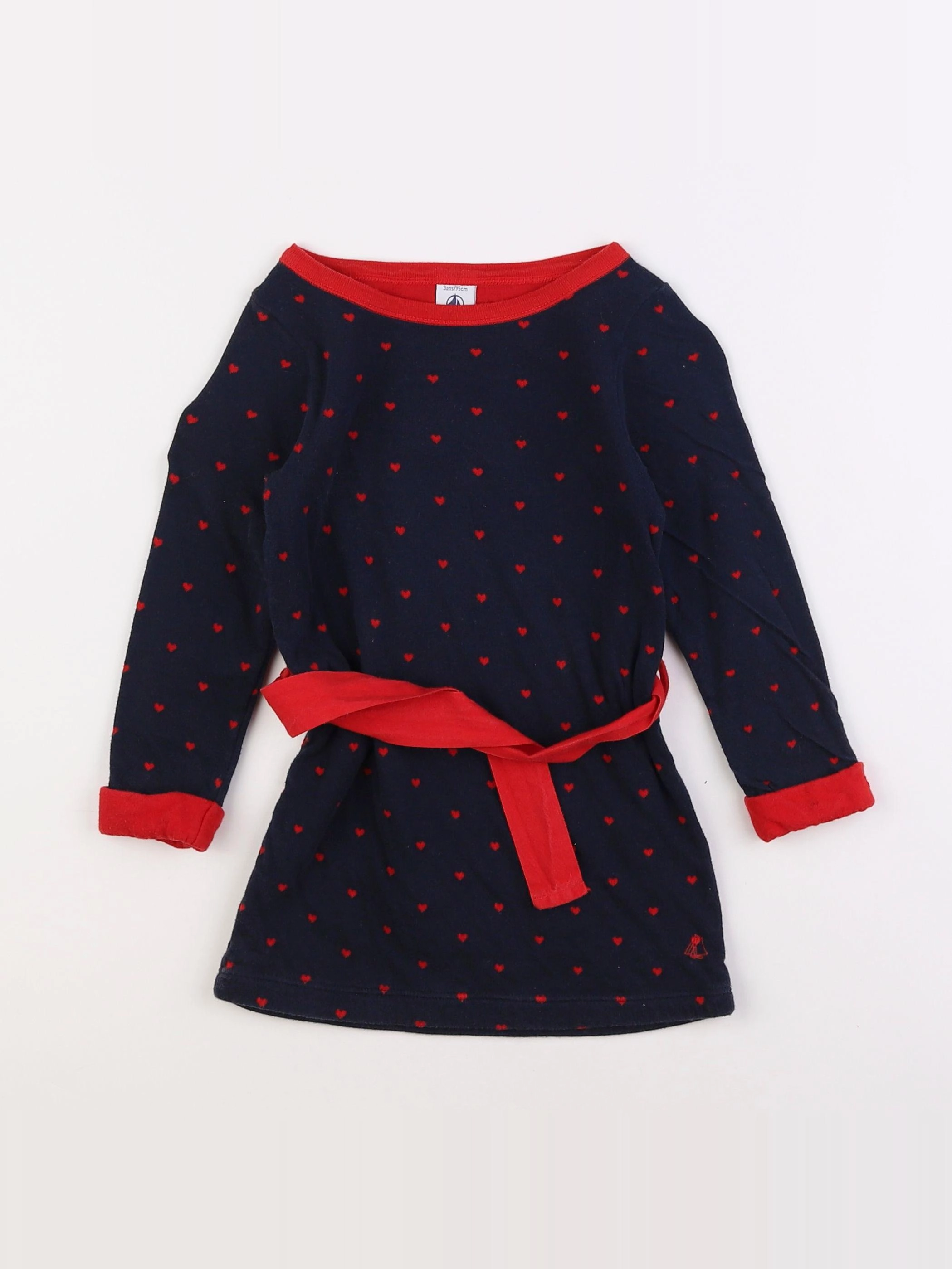 Petit Bateau - robe bleu - 3 ans