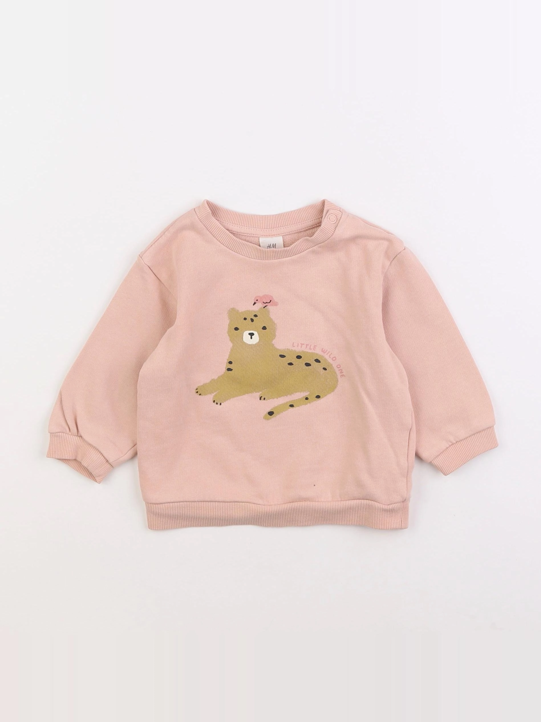 H&M - sweat rose - 9 mois