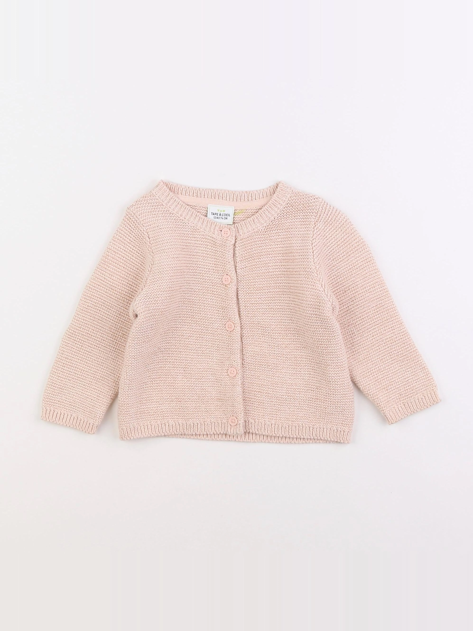 Tape à l'oeil - gilet rose - 12 mois
