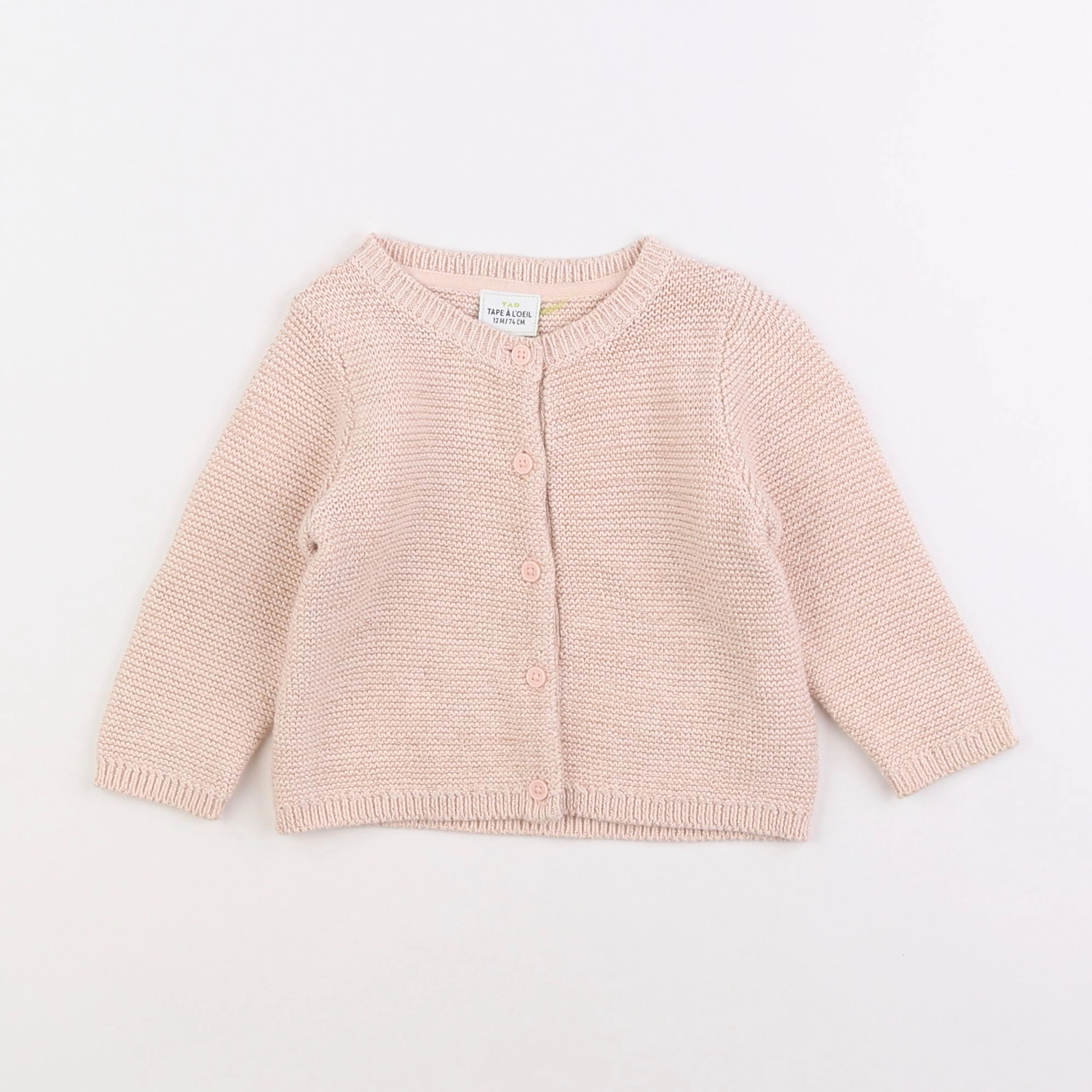 Tape à l'oeil - gilet rose - 12 mois