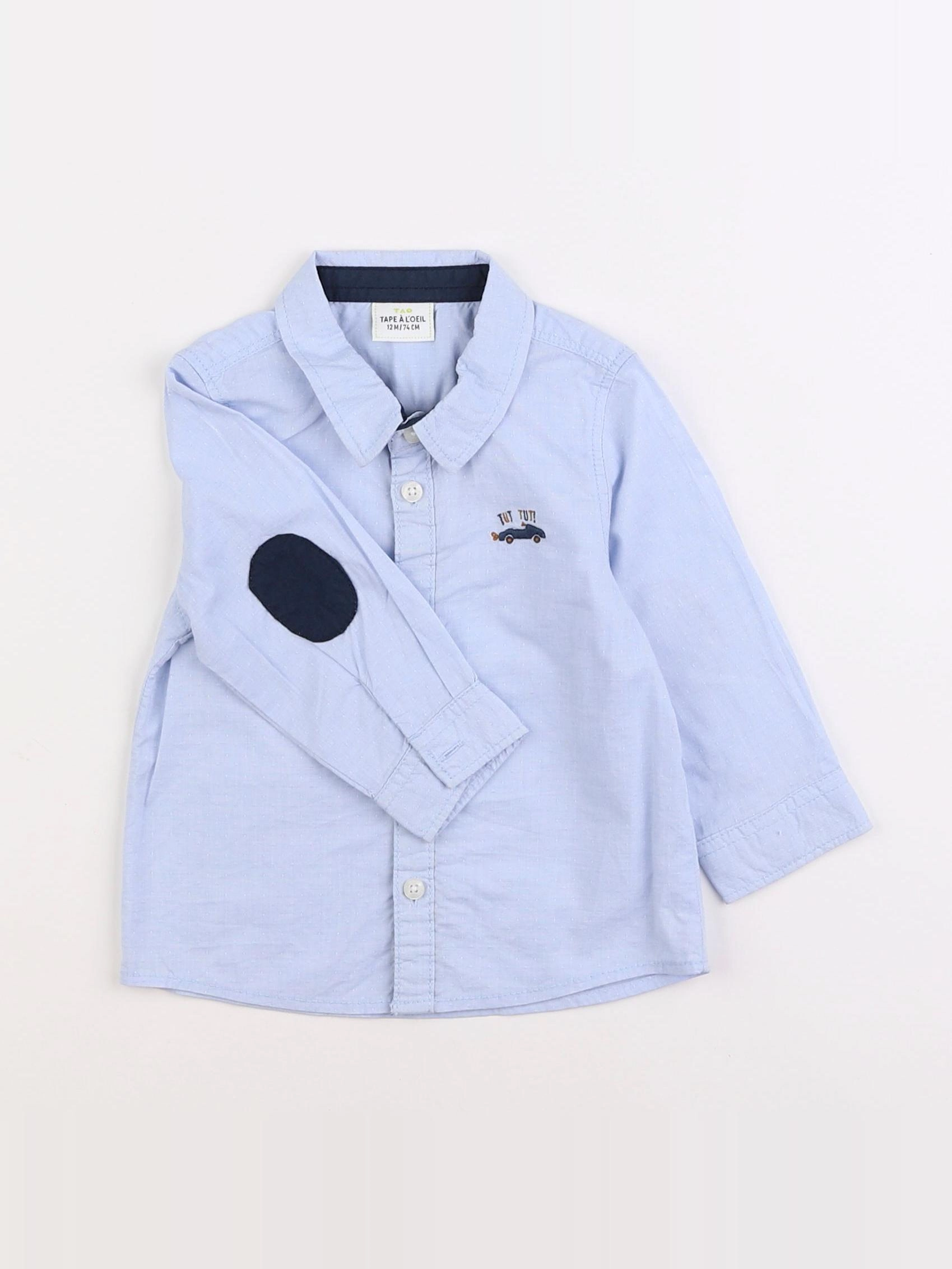 Tape à l'oeil - chemise bleu - 12 mois