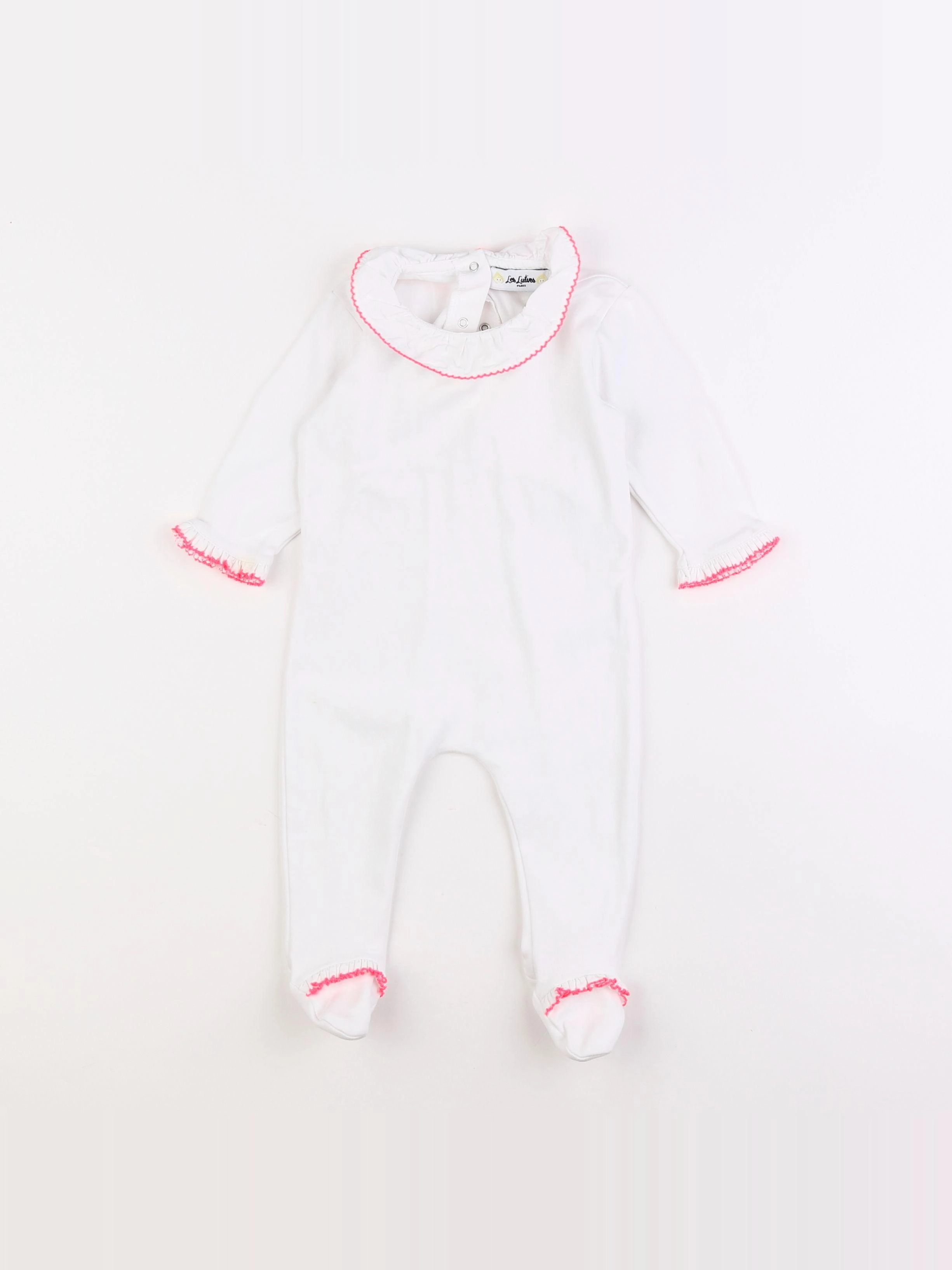 Les Lutins Paris - pyjama coton blanc - 6 mois