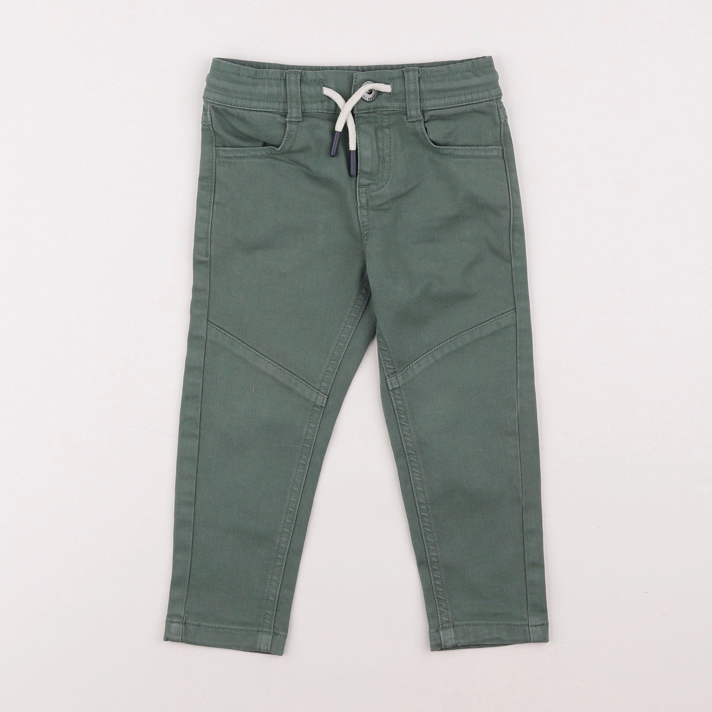 Vertbaudet - pantalon vert - 2 ans