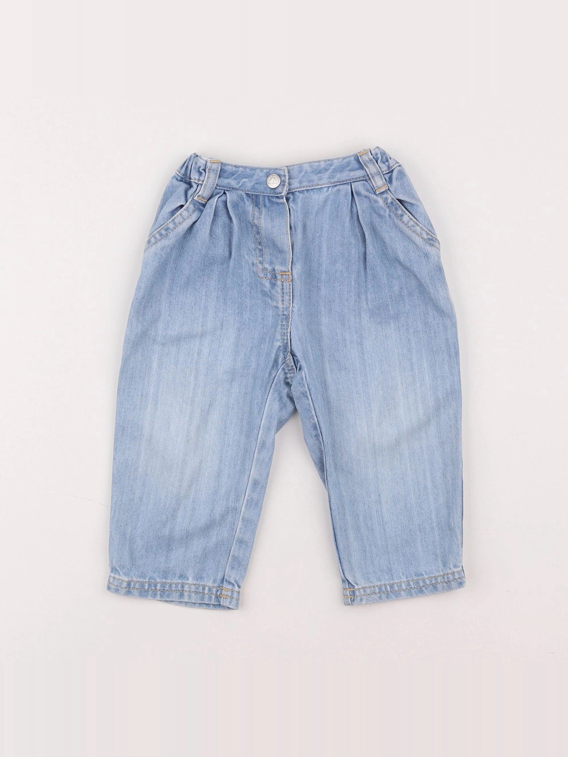 Petit Bateau - jean bleu - 12 mois