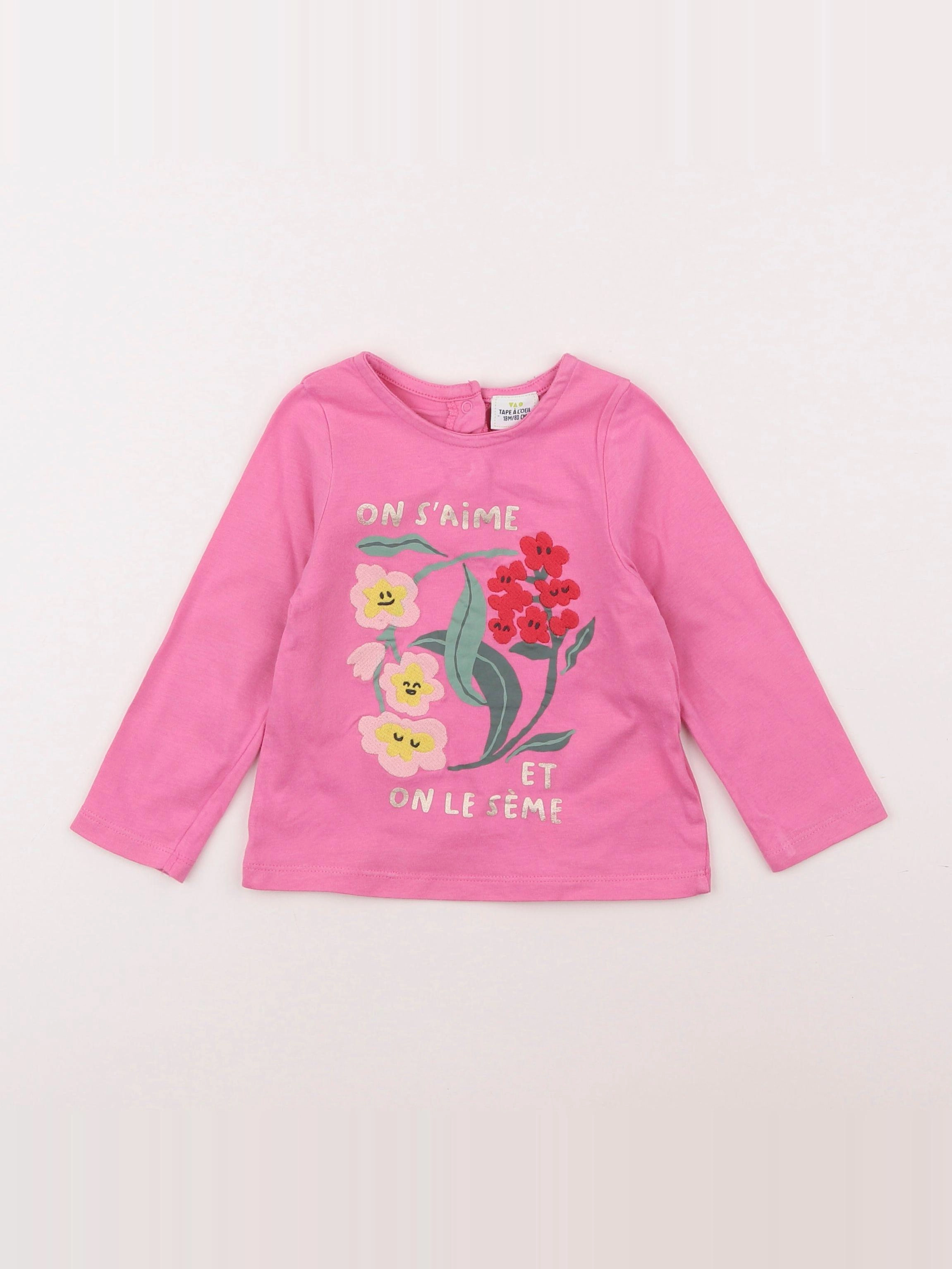 Tape à l'oeil - tee-shirt rose - 18 mois