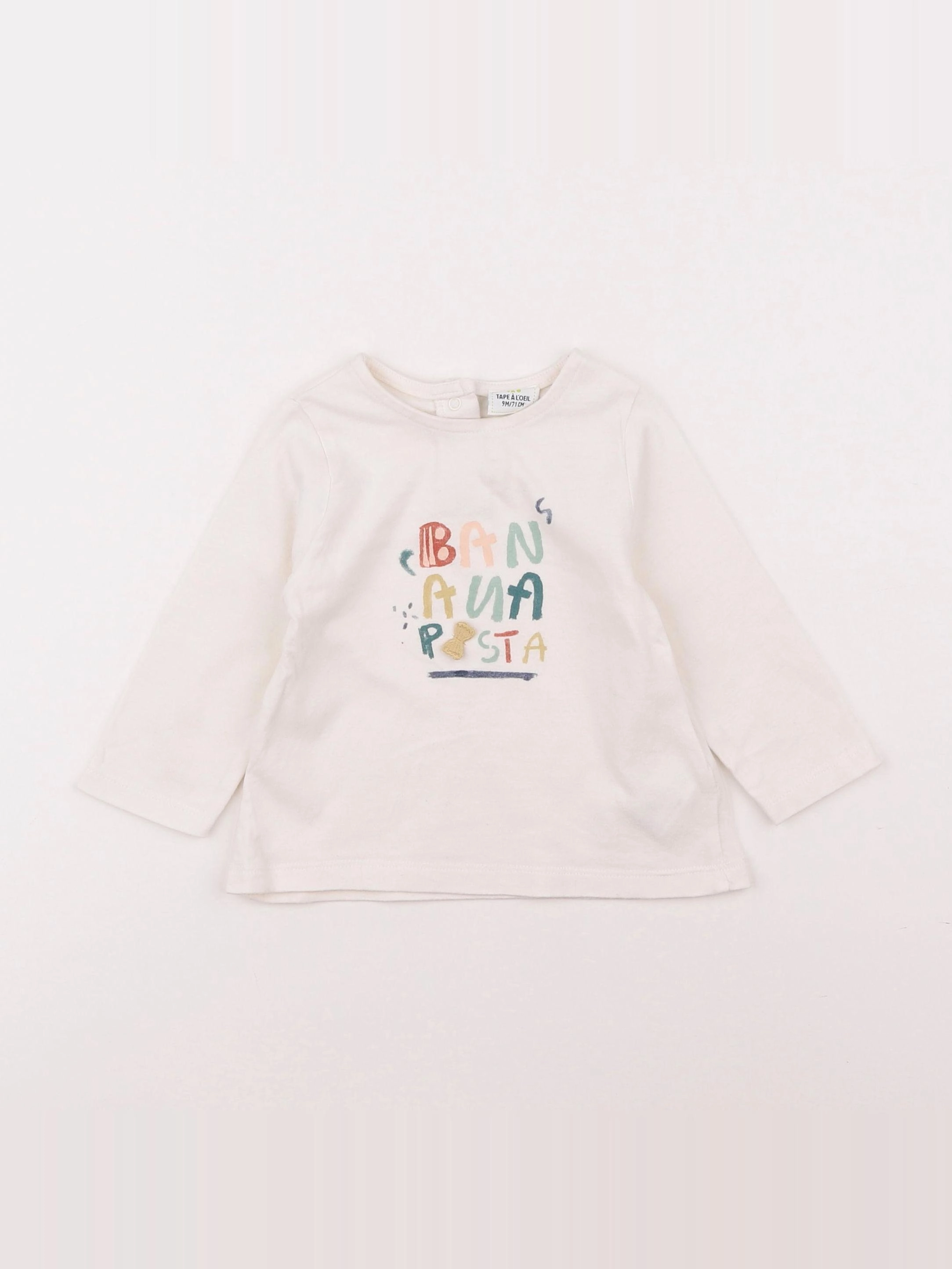 Tape à l'oeil - tee-shirt blanc - 9 mois