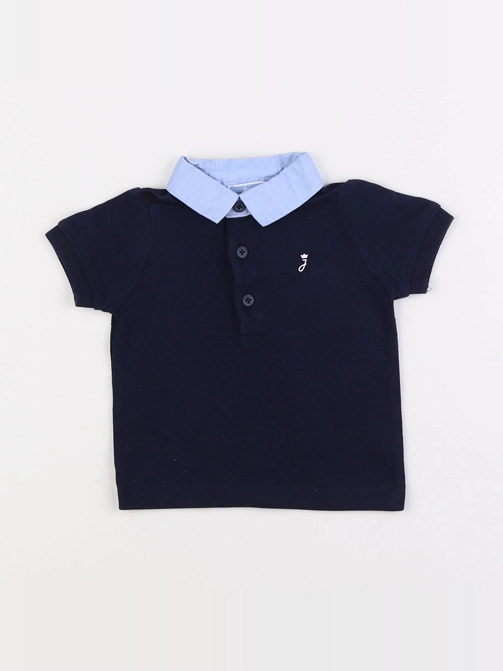 Jacadi - polo bleu - 6 mois
